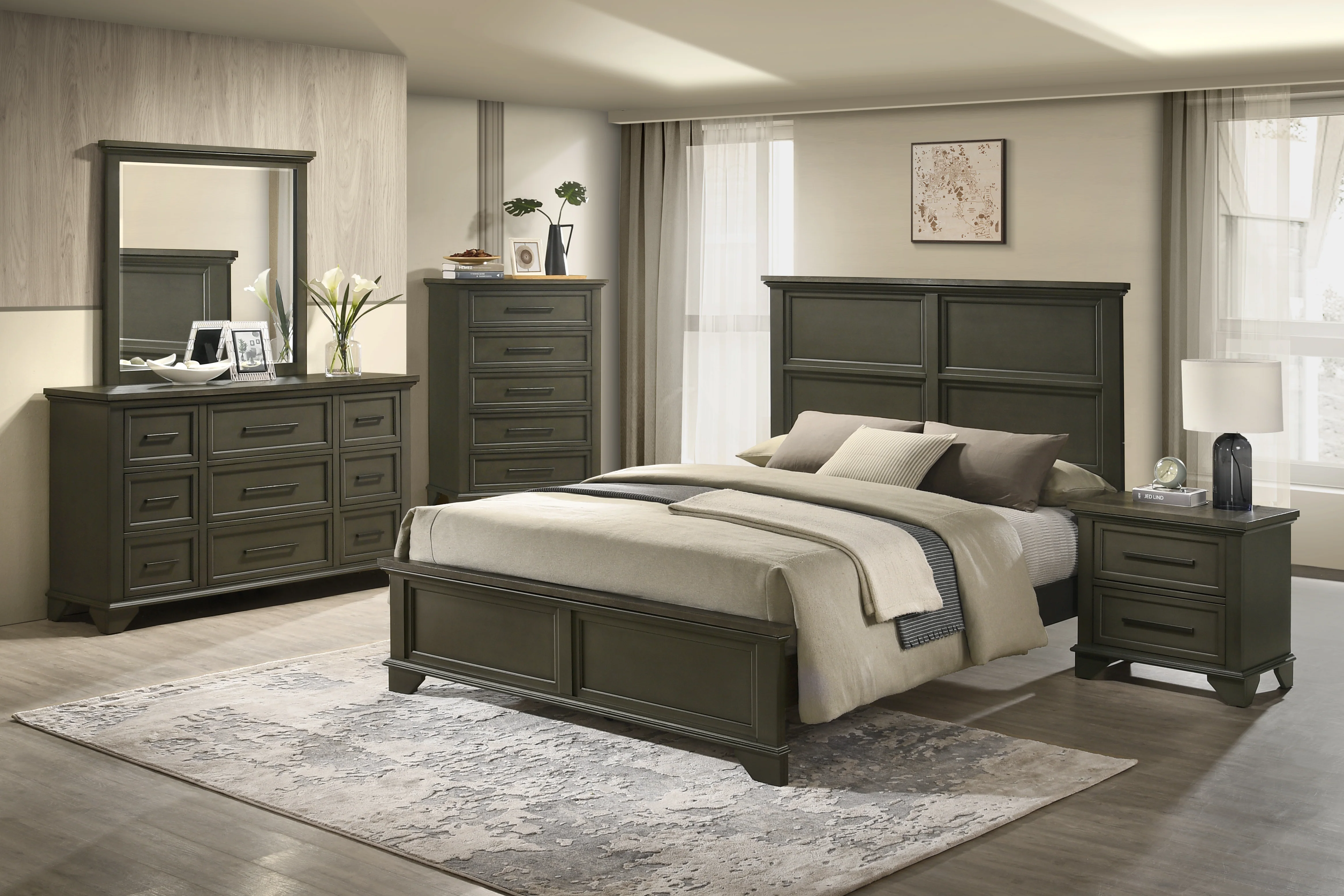 Abigail Night Table - Grey - Image 2