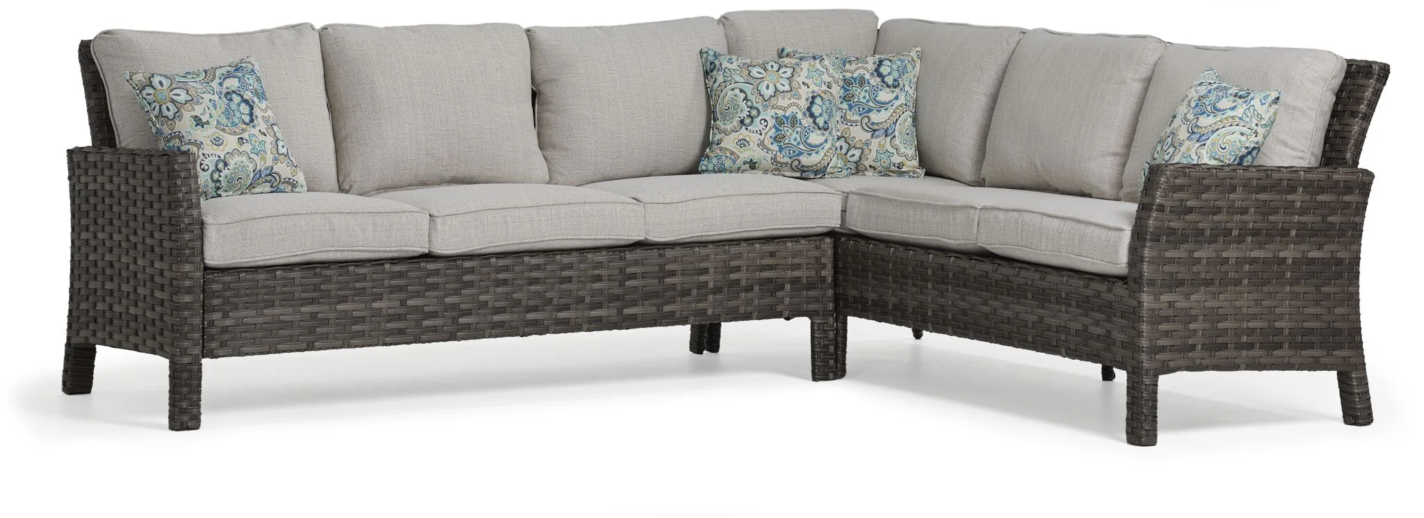 Acadia 4-Piece Outdoor Banquette Set - Grey, Beige - Image 4