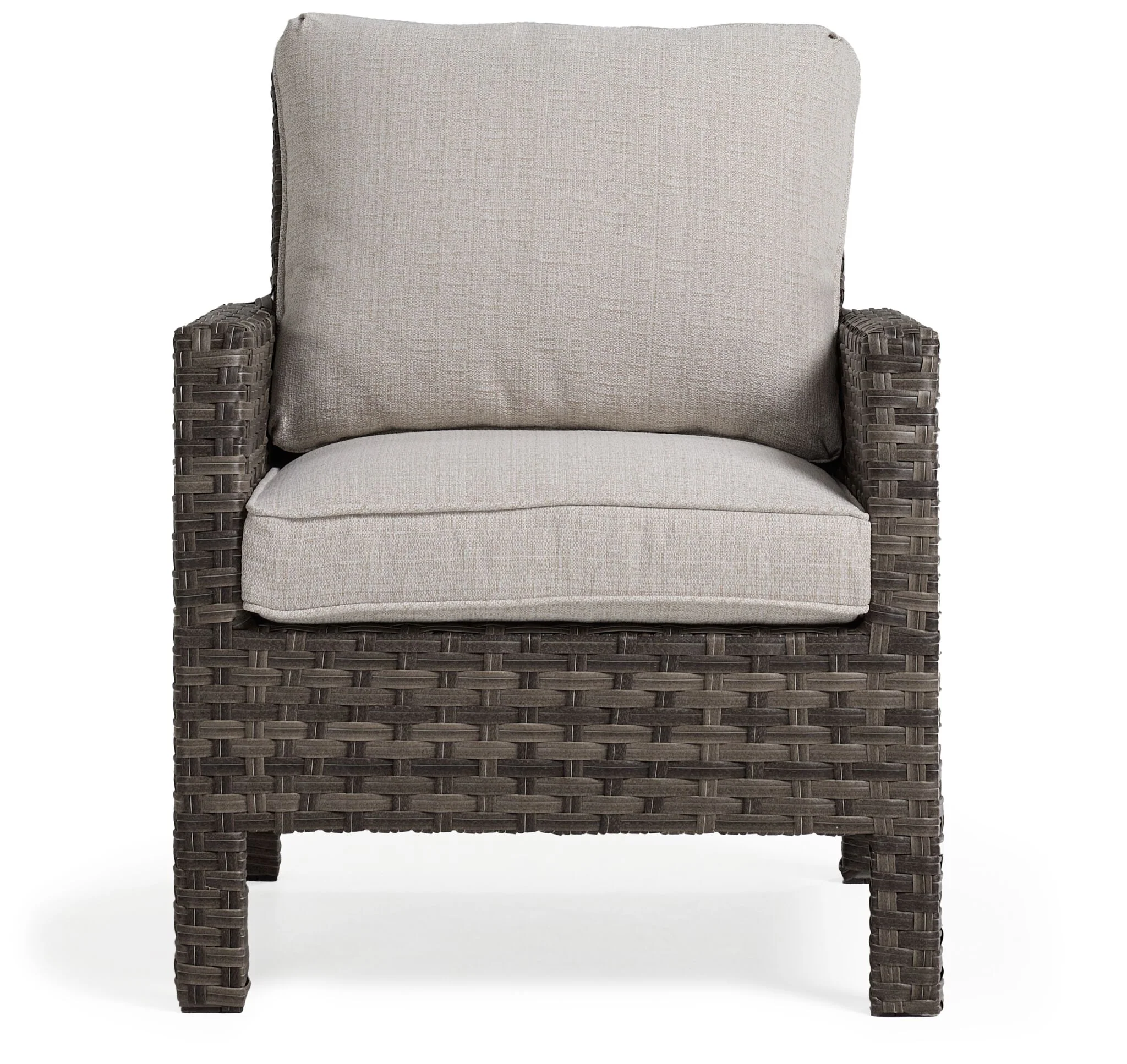Acadia Outdoor Lounge Chair - Grey, Beige - Image 2