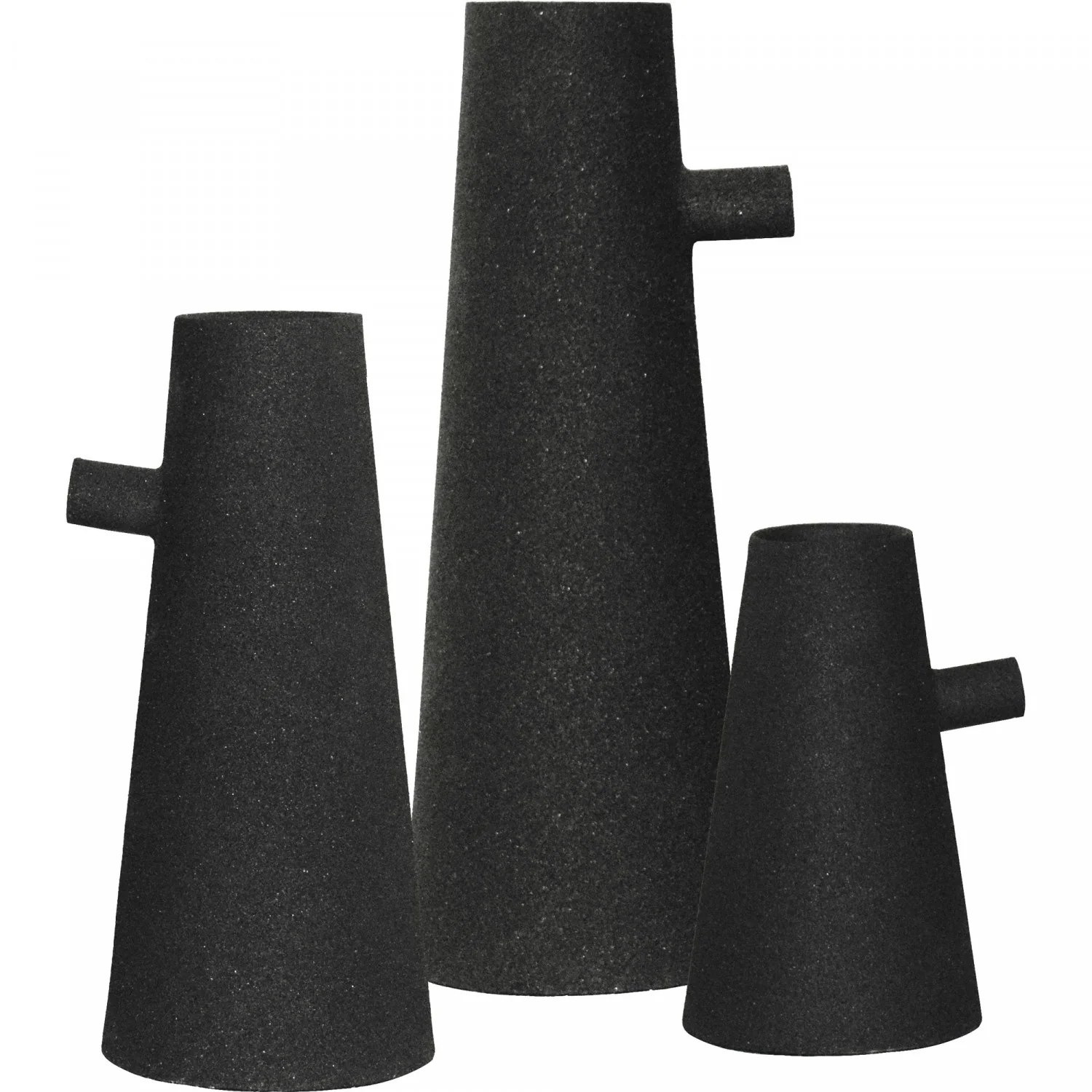 Aflyntia Vase - Matte Black - Set of Three