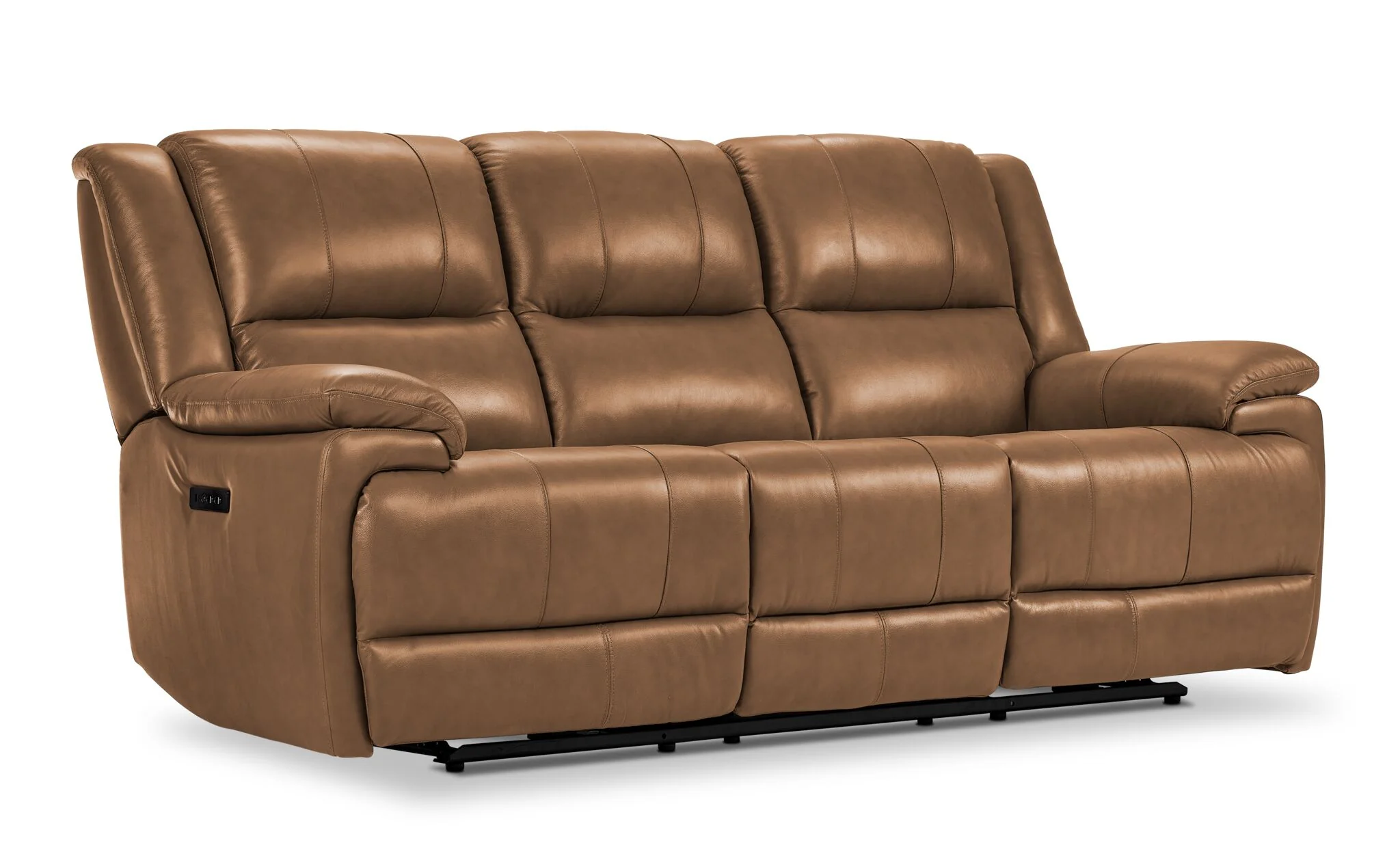 Allie Leather Dual Power Reclining Sofa and Recliner Set - Canyon - Image 2