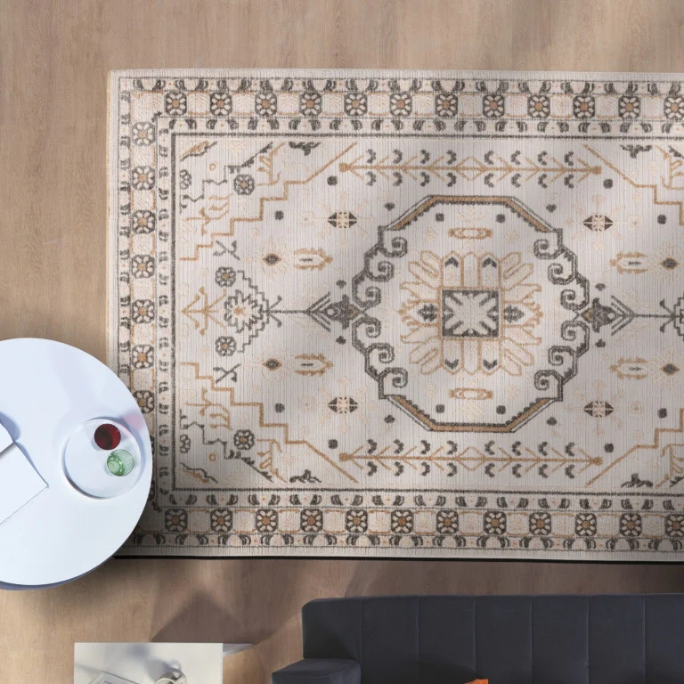 Alpena Medallion Rug - 5' x 8' - Almond Cream - Image 6