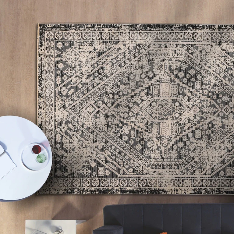 Alpena Traditional Rug - 3' x 5' - Black/Grey - Image 6