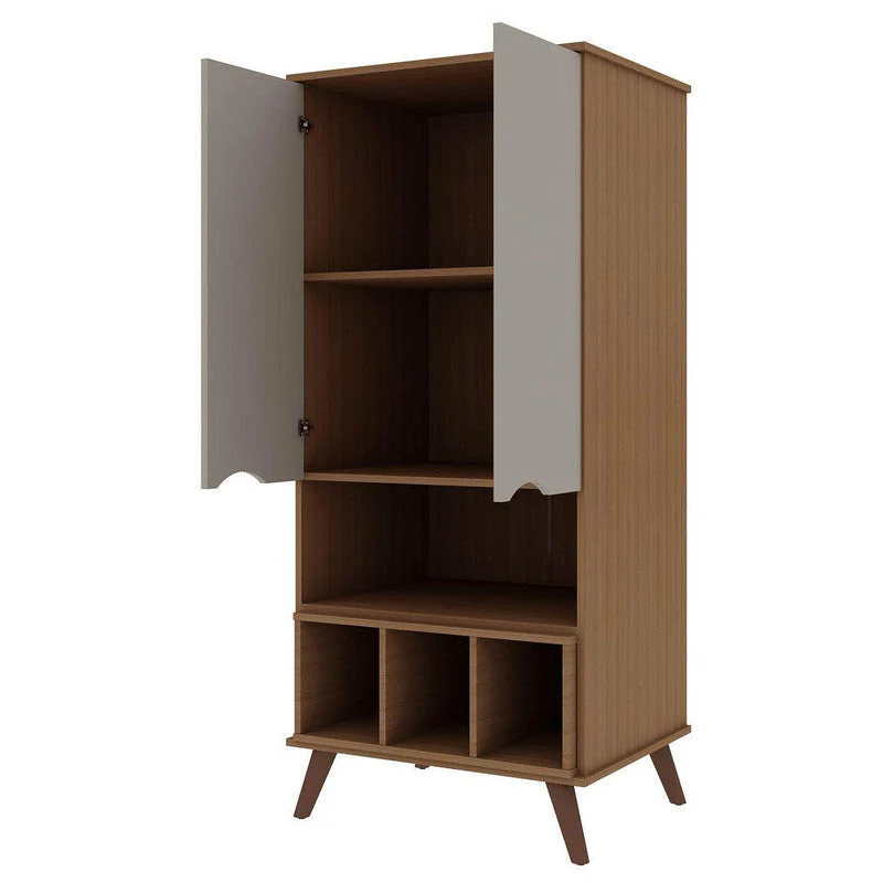 Applesham Display Cabinet - Off White/Maple Cream - Image 3