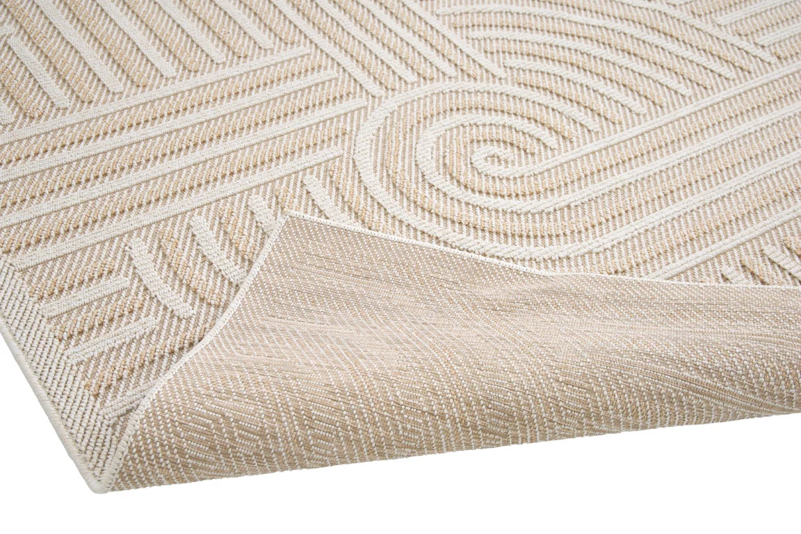 Assia Curves Outdoor Rug - 5' x 7' - Beige - Image 2