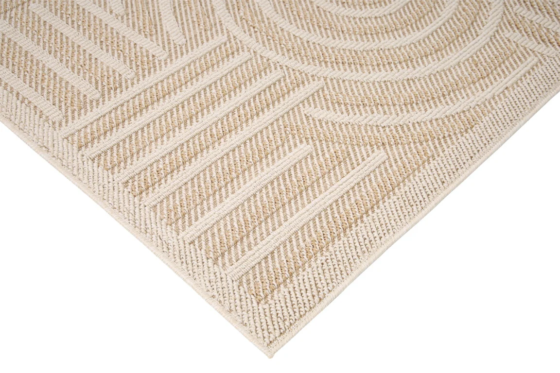 Assia Curves Outdoor Rug - 5' x 7' - Beige - Image 3