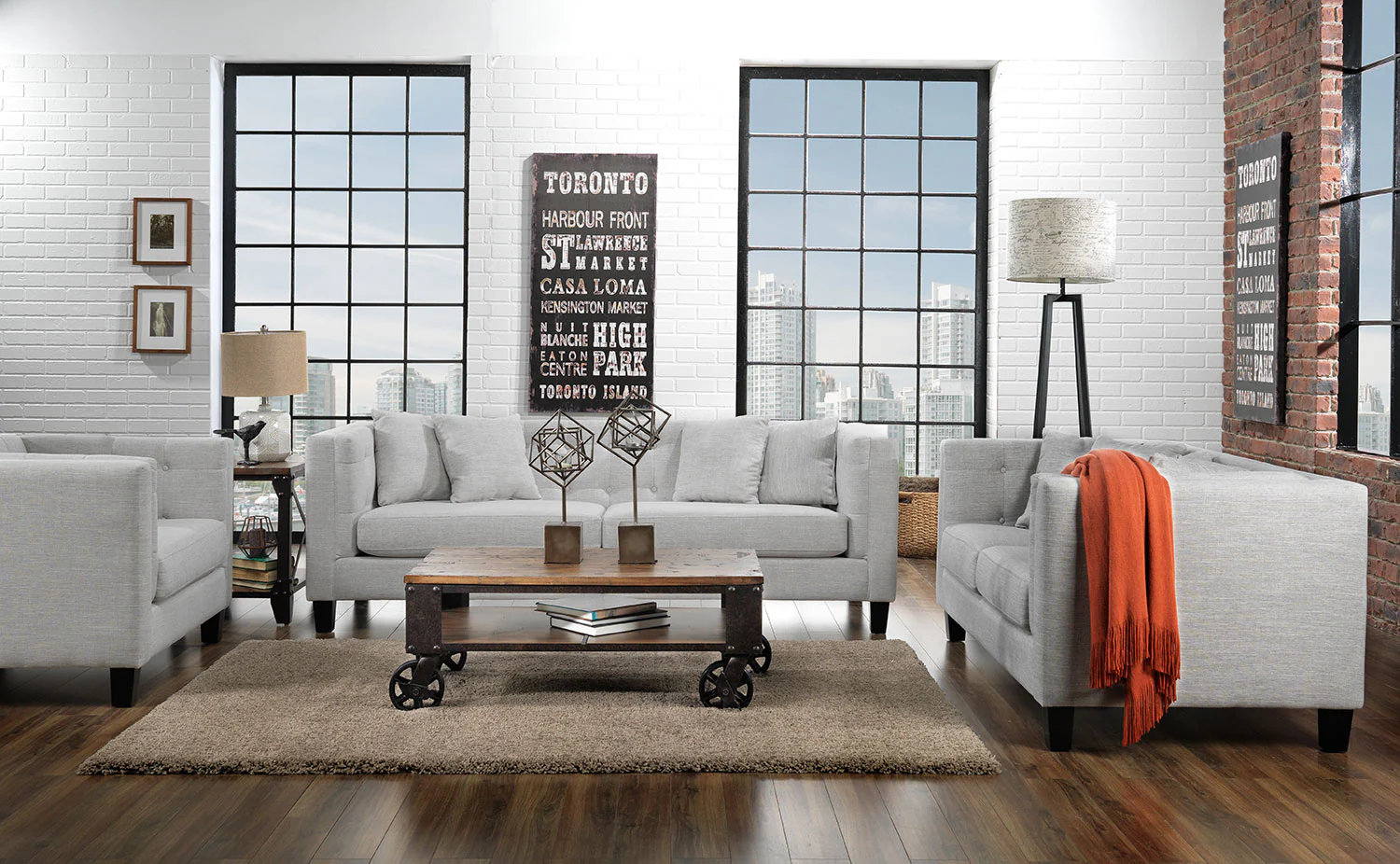 Astin Loveseat - Grey - Image 2