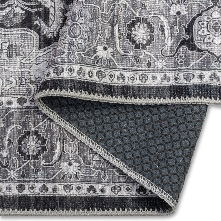Aura Traditional Rug - 8' x 10' - Black /White - Image 2