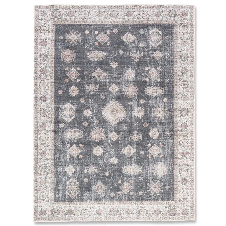 Aura Traditional Rug - 9' x 12' - Charcoal/Cream