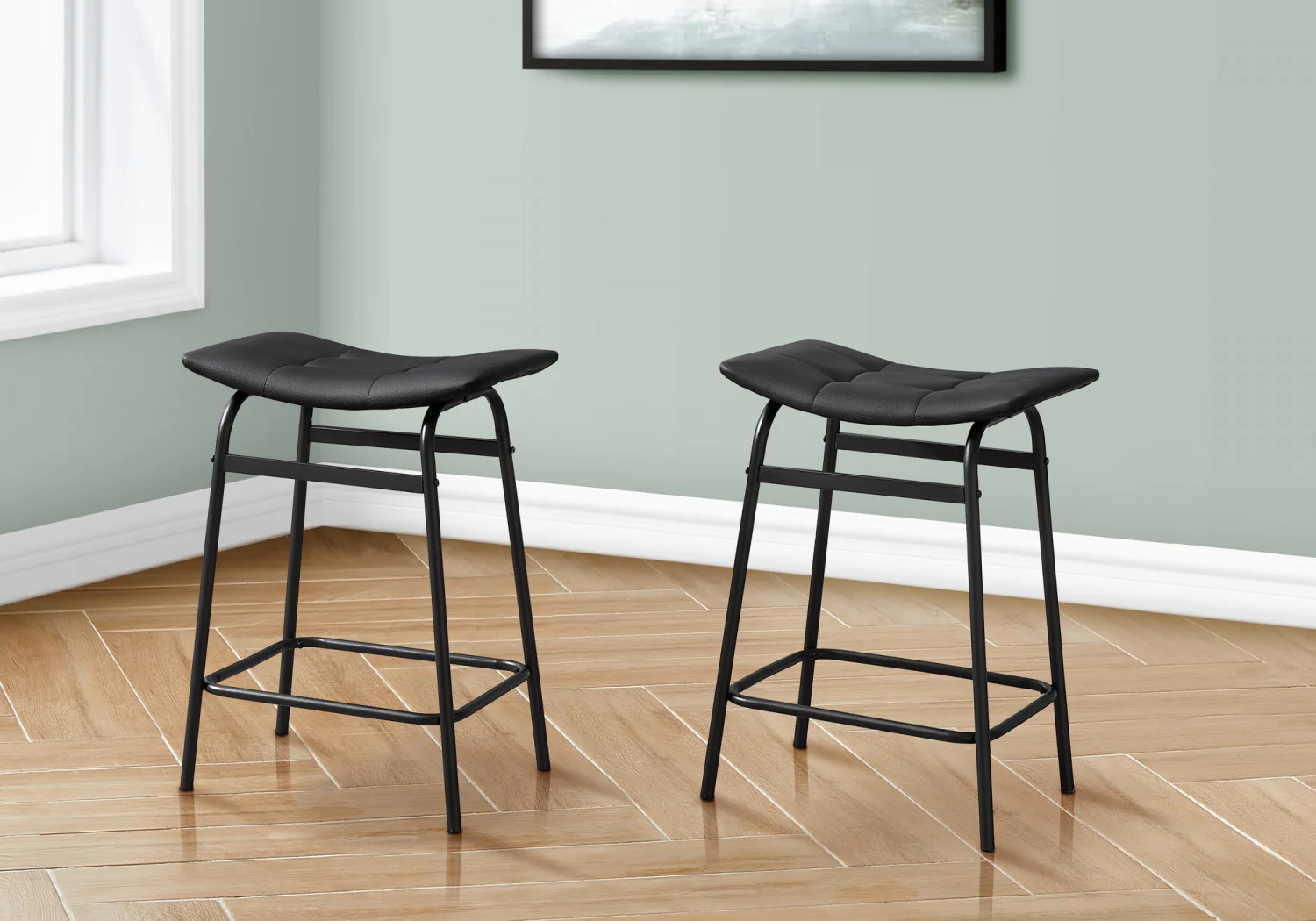 Baffin Counter Stool Set Of Two - Black - Image 2