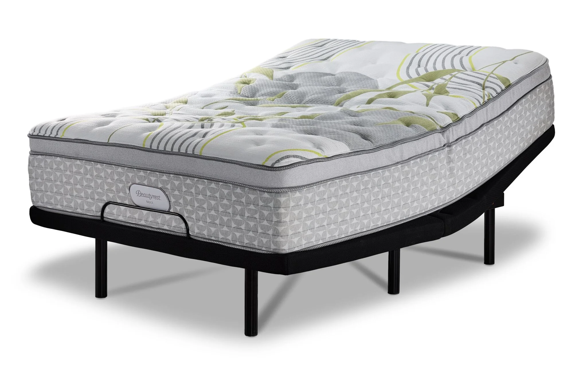 Beautyrest Max Glow Euro Top Medium Twin XL Mattress and L2 Motion Pro Adjustable Base