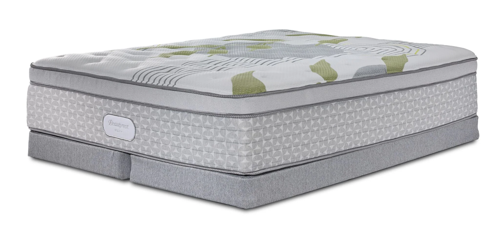 Beautyrest Max+ Lumen Euro Top Luxury Firm King Mattress and Low Profile Split Boxspring Set