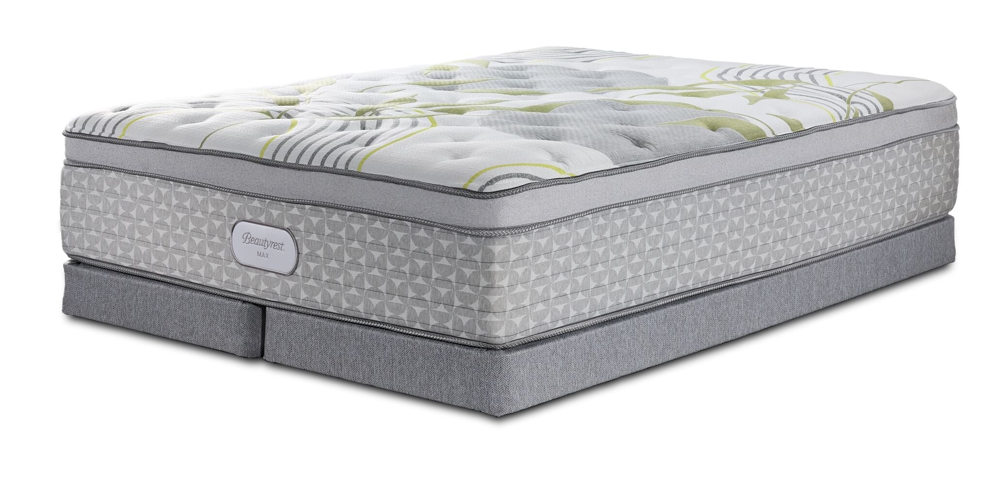 Beautyrest Max Mellow Euro Top Firm King Mattress and Low Profile Split Boxspring Set