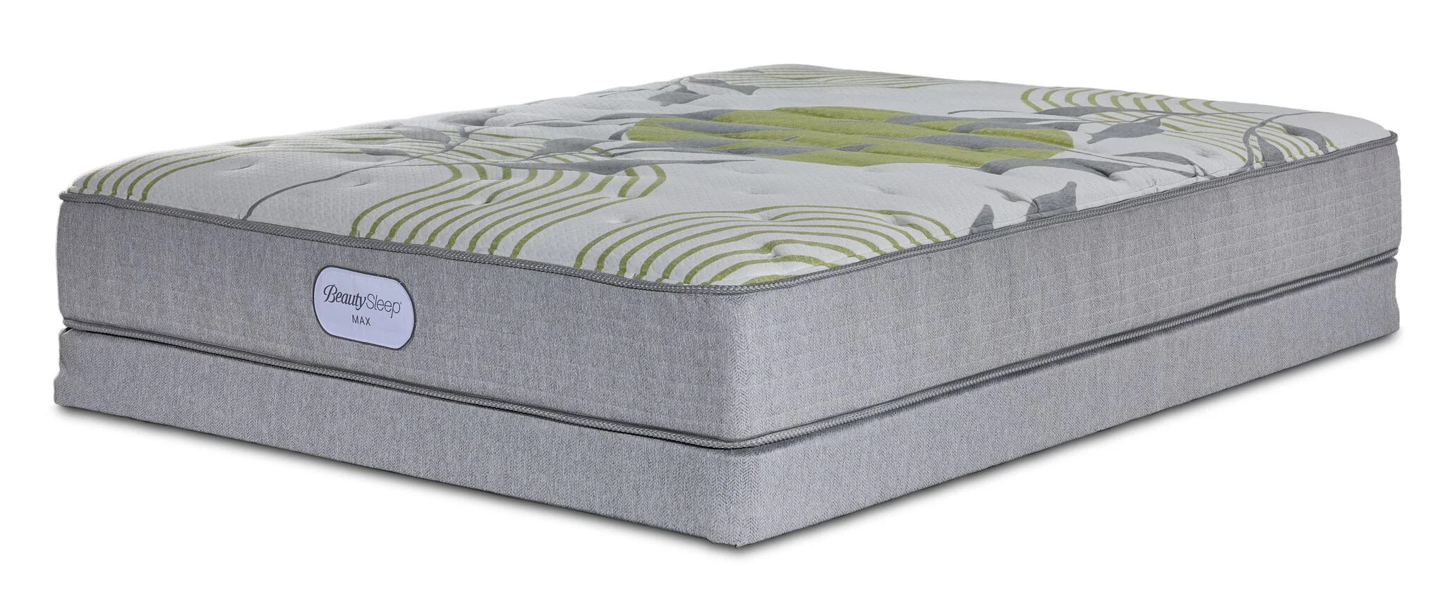 BeautySleep Max Calm Tight Top Firm Full Mattress and Low Profile Boxspring Set