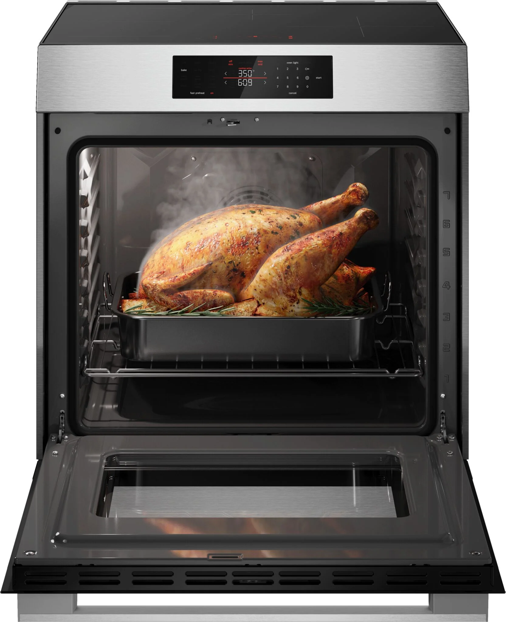 Bosch 30" Stainless Steel 300 Series Electric Freestanding Range (5.8 Cu. Ft.) - HIF3050MC - Image 5