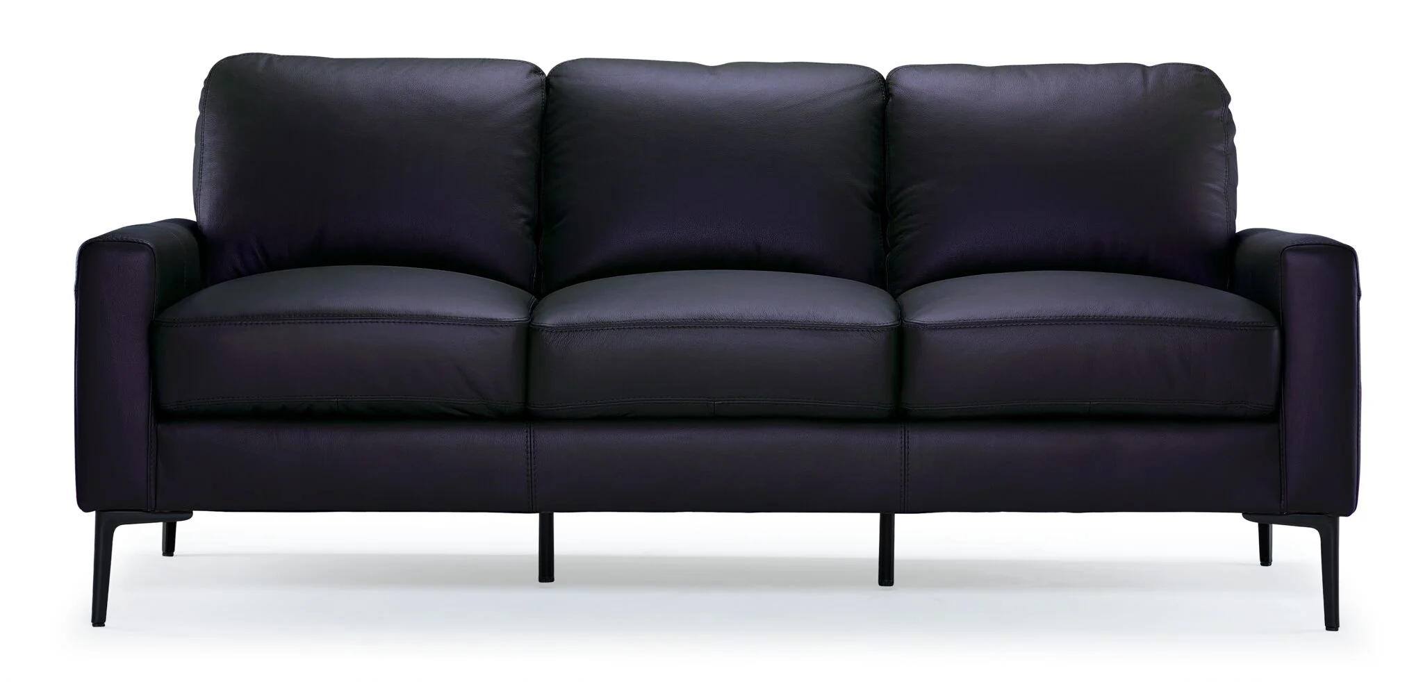 Chito Leather Sofa - Raven - Image 2