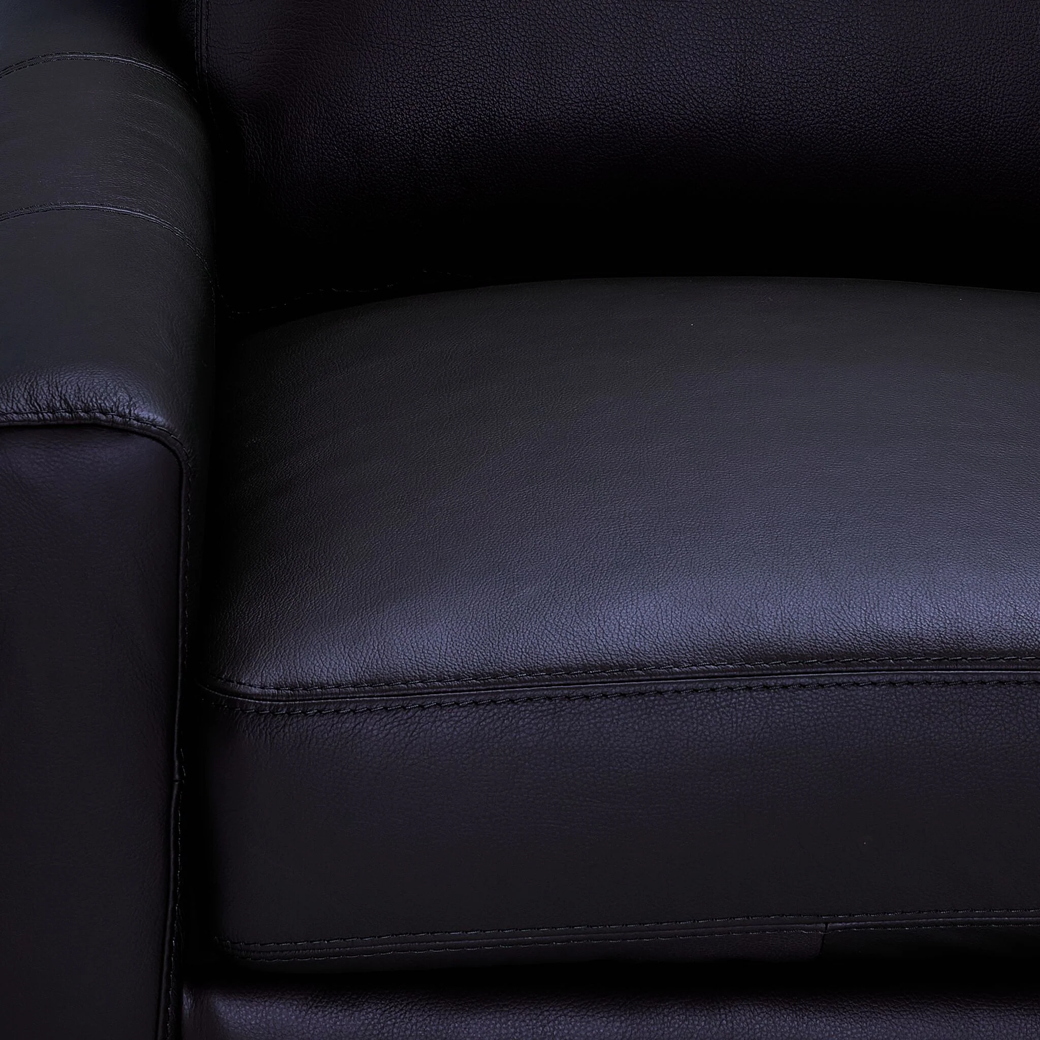 Chito Leather Sofa - Raven - Image 3