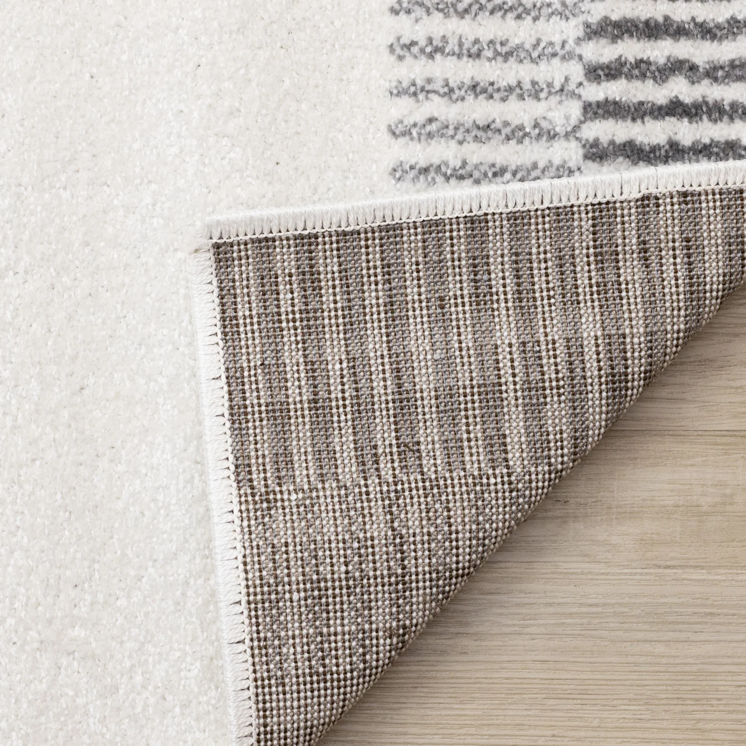 Claremont Sleek Modern Lines Area Rug - 8' X 11' - White/Grey - Image 11