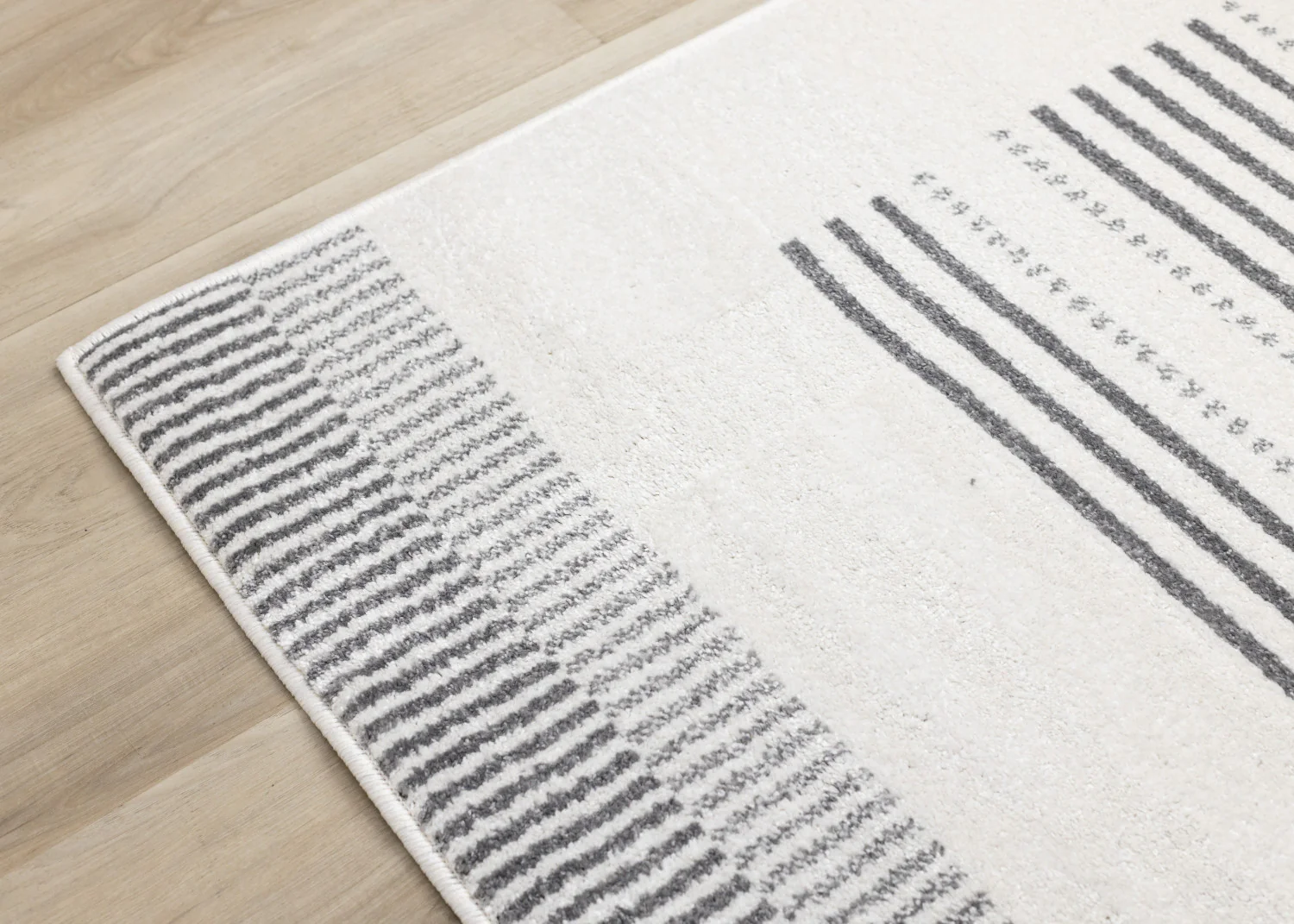 Claremont Sleek Modern Lines Area Rug - 8' X 11' - White/Grey - Image 12
