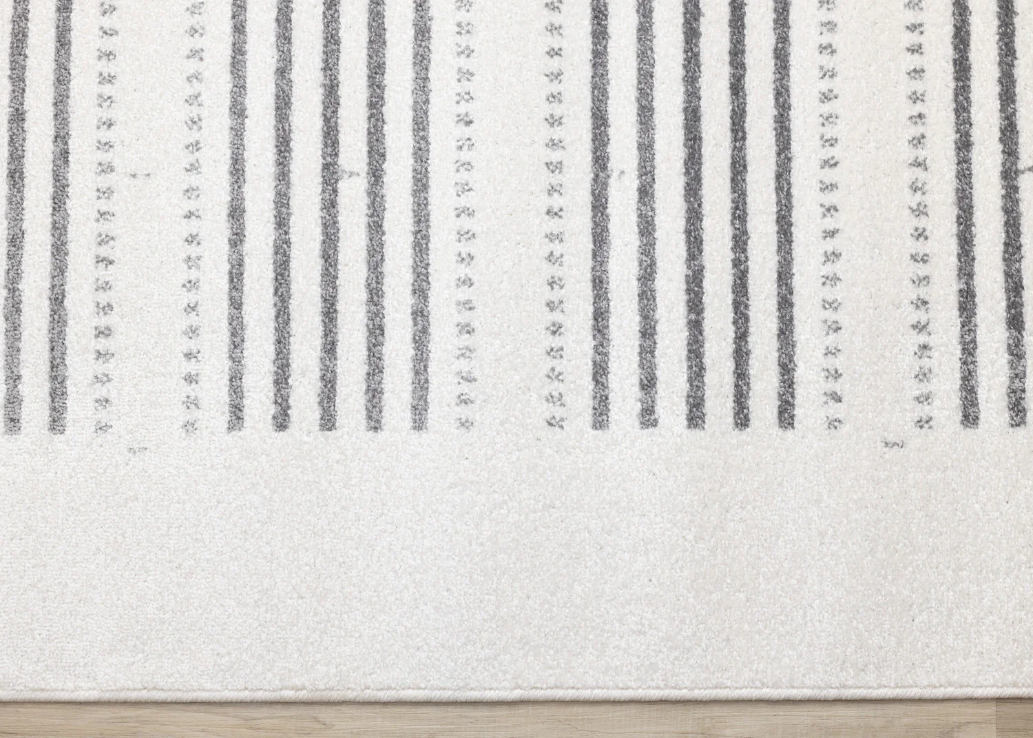 Claremont Sleek Modern Lines Area Rug - 8' X 11' - White/Grey - Image 9