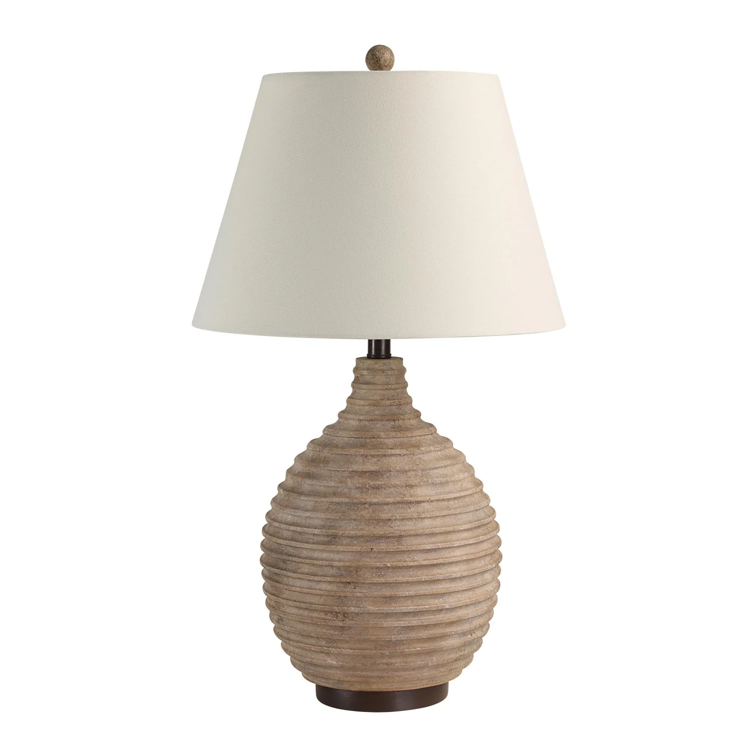 Cleo Table Lamp - Textured Brown/Ivory