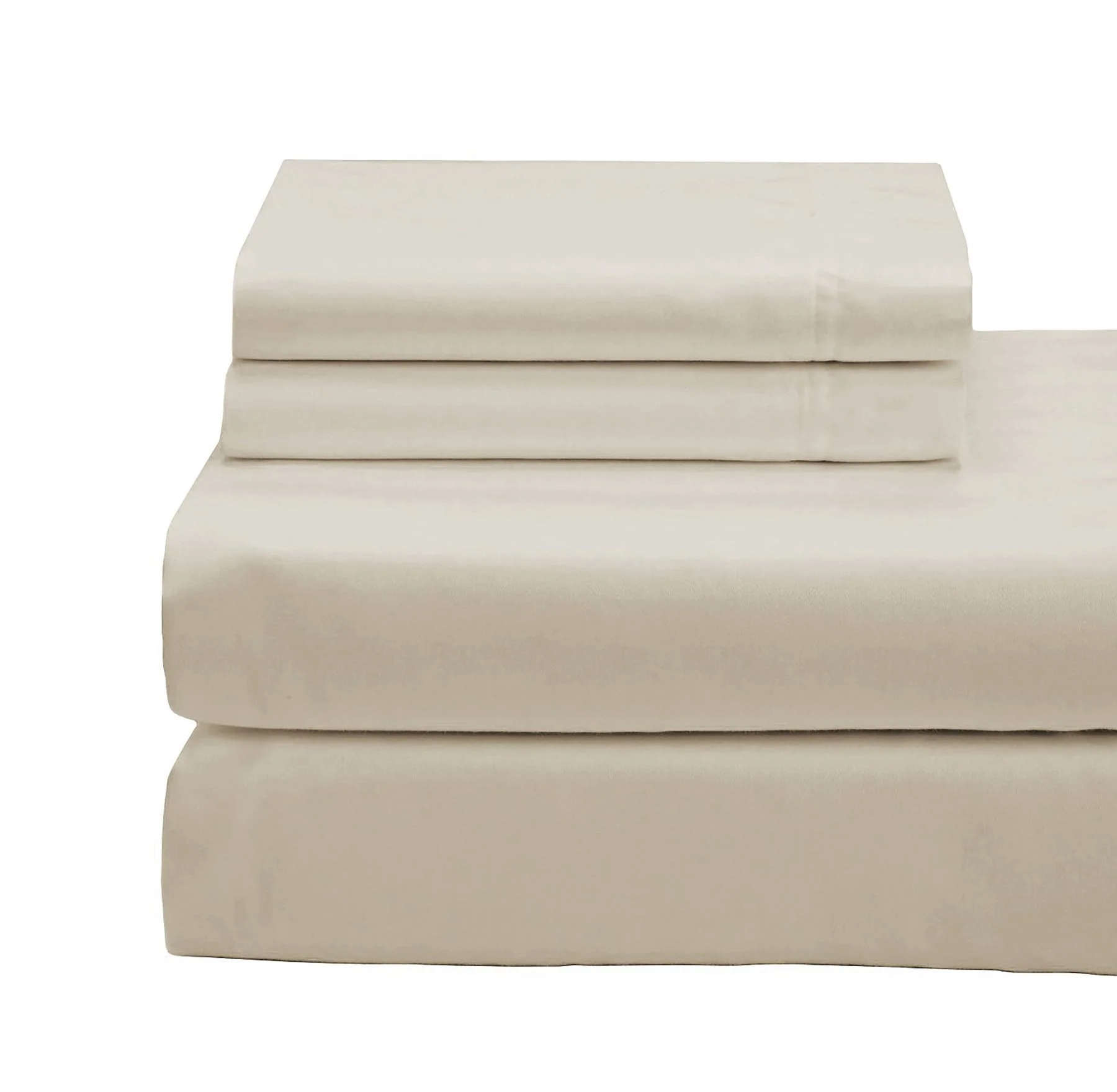 Cotton House 100% Organic Cotton Queen Sheet Set - 500 Thread Count Taupe - Image 2