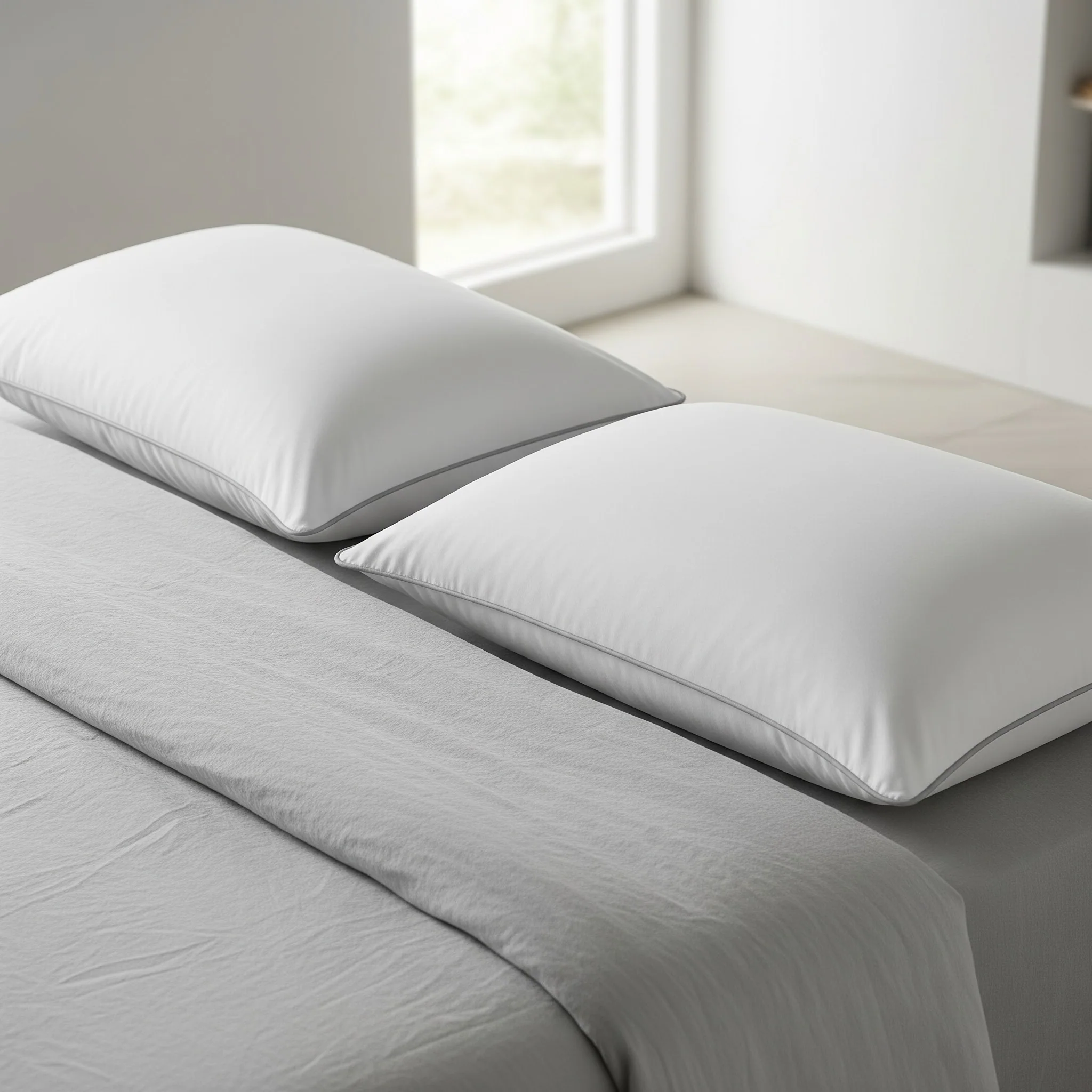 Cotton House 2 Pack 300 Thread Count Cotton Queen Pillow - Image 2