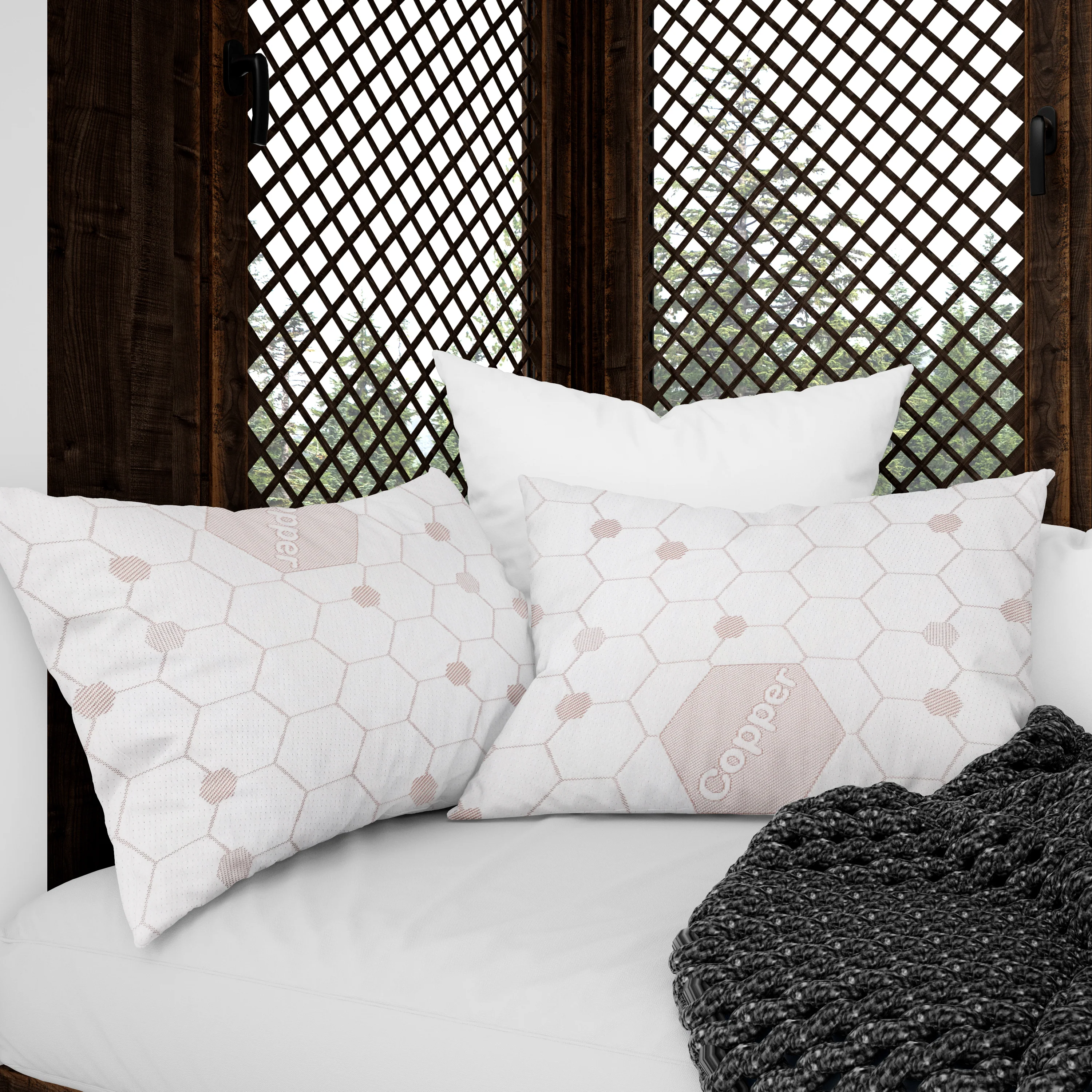 Cotton House 2 Pack Copper Infused Queen Pillow - Image 2