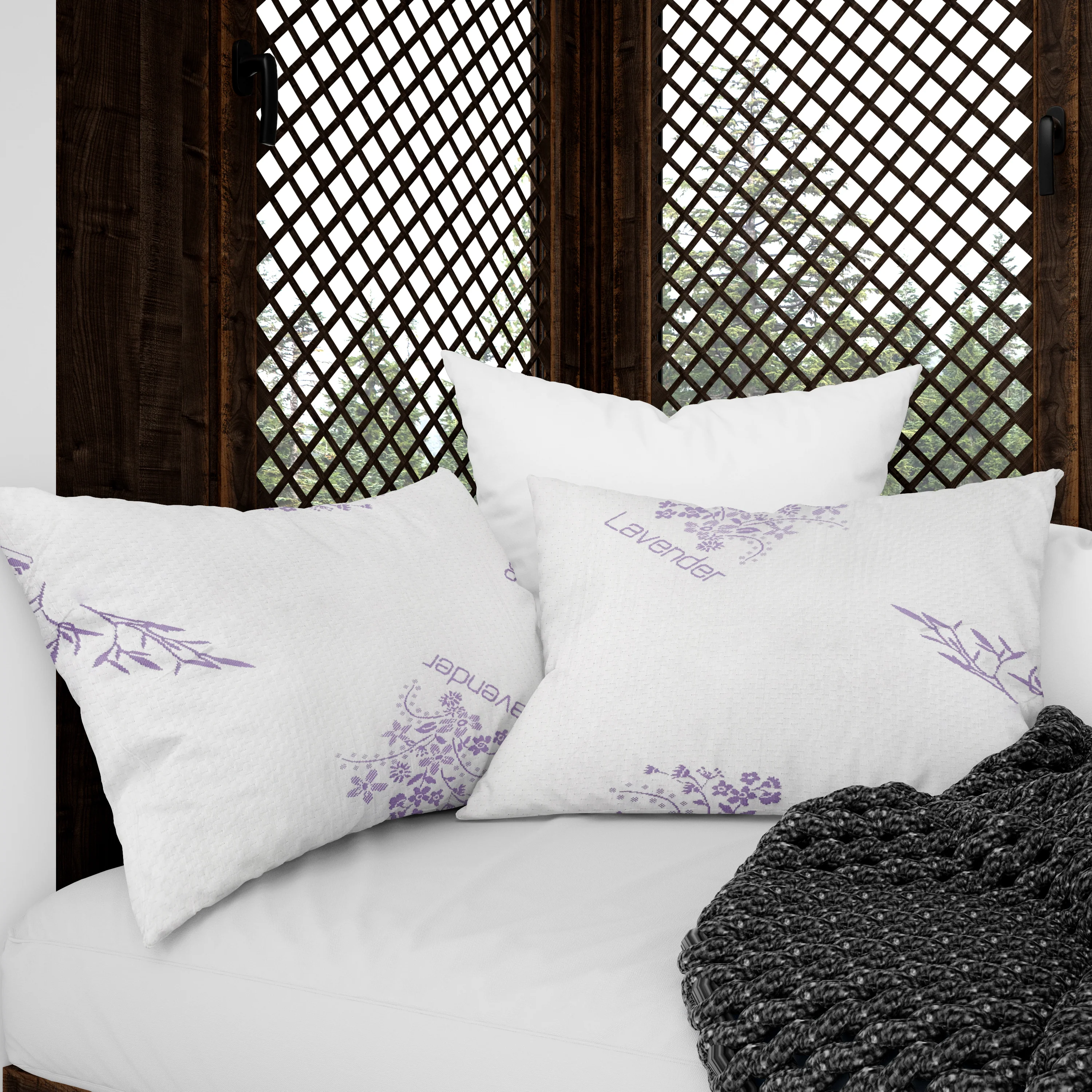Cotton House 2 Pack Lavender Infused Standard Pillow - Image 2