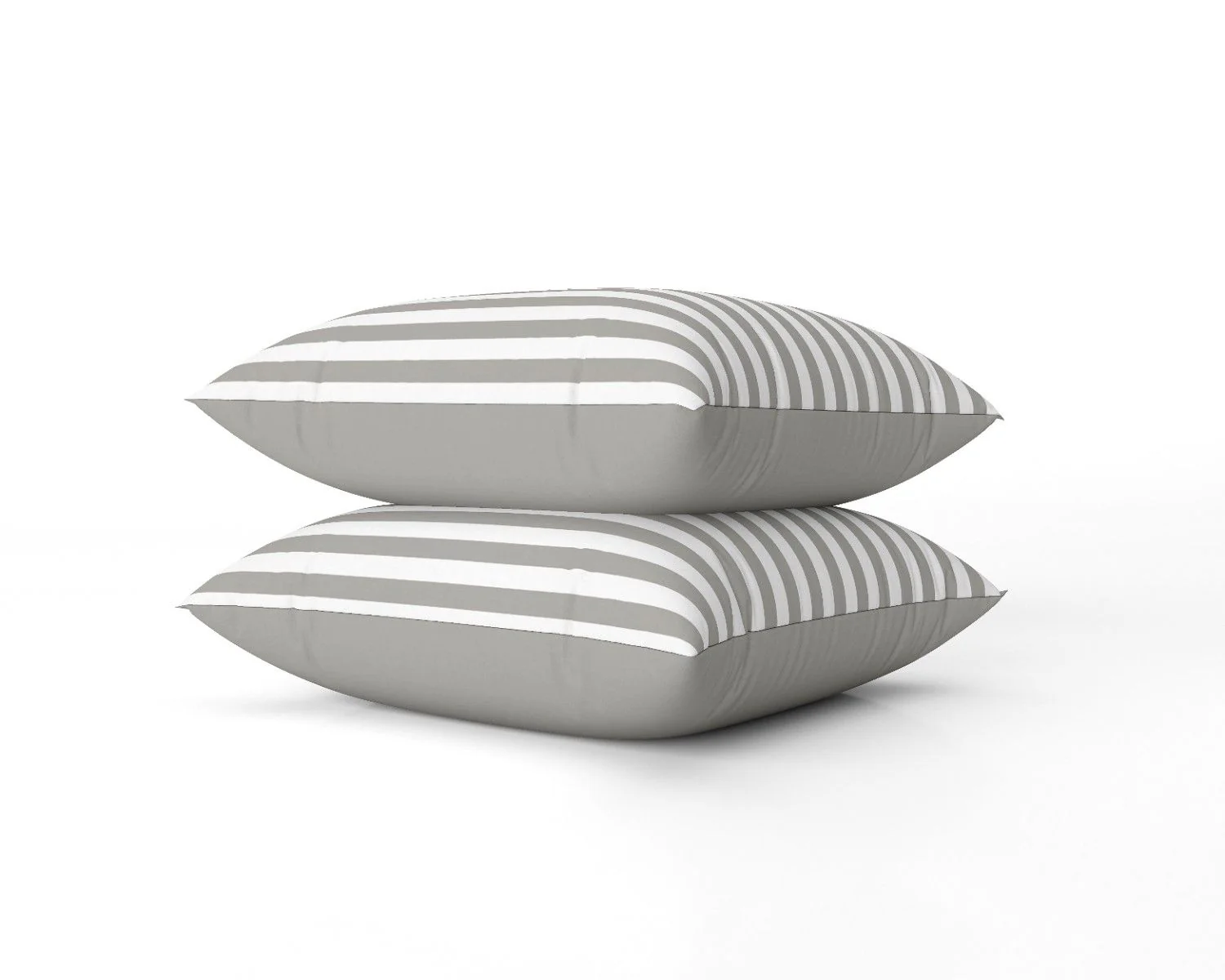 Cotton House 3-Piece Full Duvet Cover Set - Pewter Stripes - Image 3