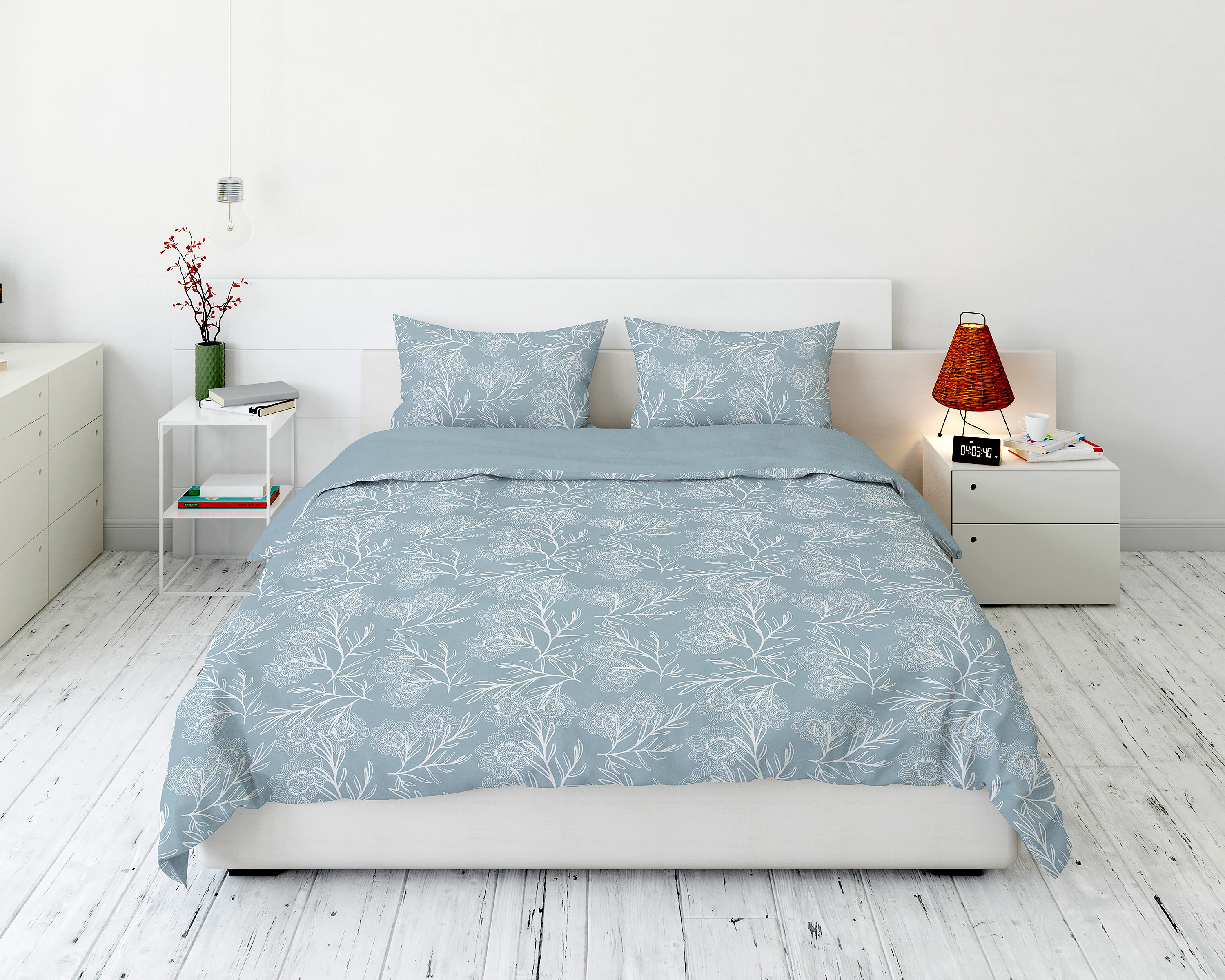 Cotton House 3-Piece Full Duvet Cover Set - Serene Blooms