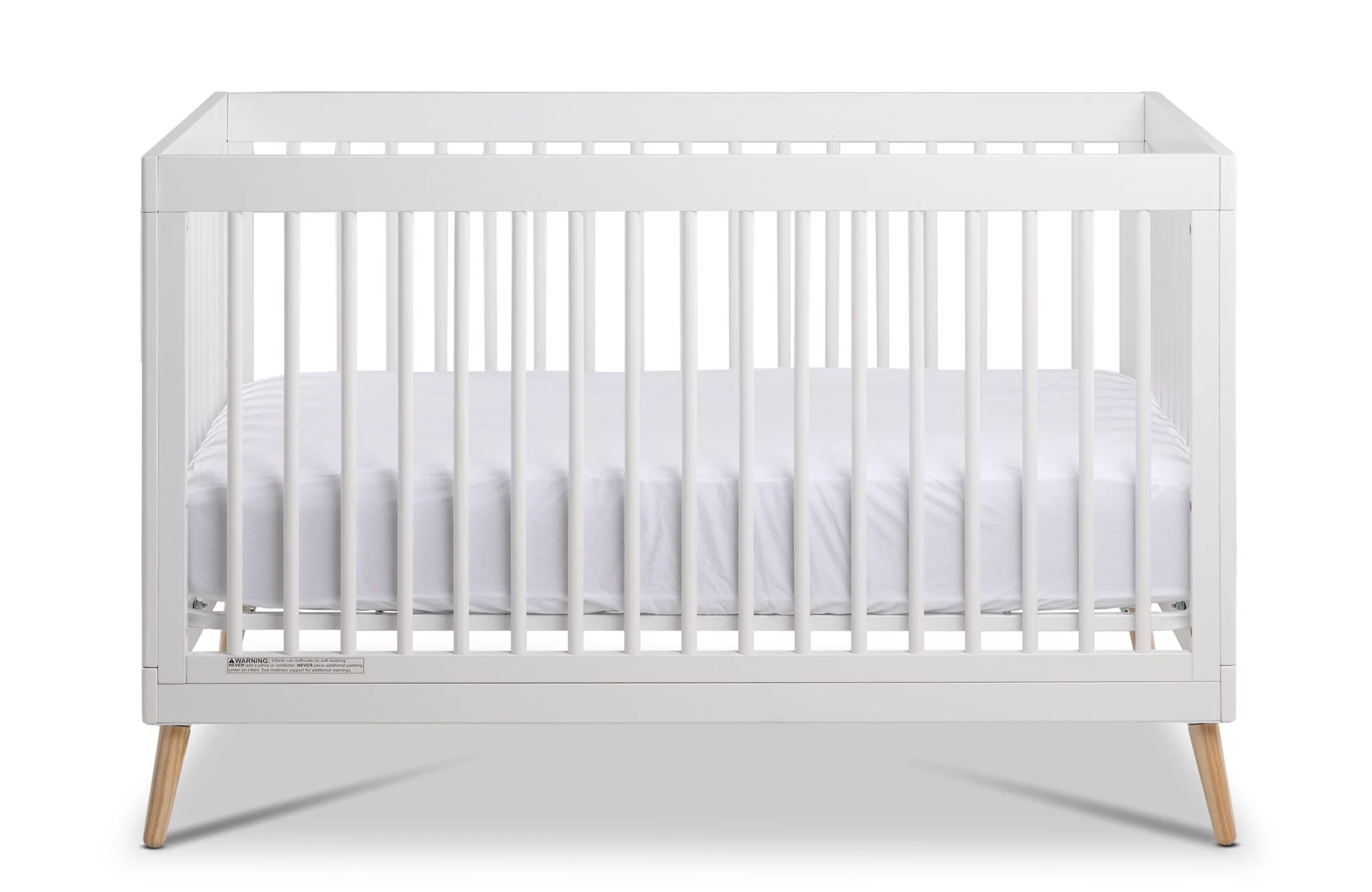 Delta Children Nico Convertible Crib - Bianca White, Natural - Image 2