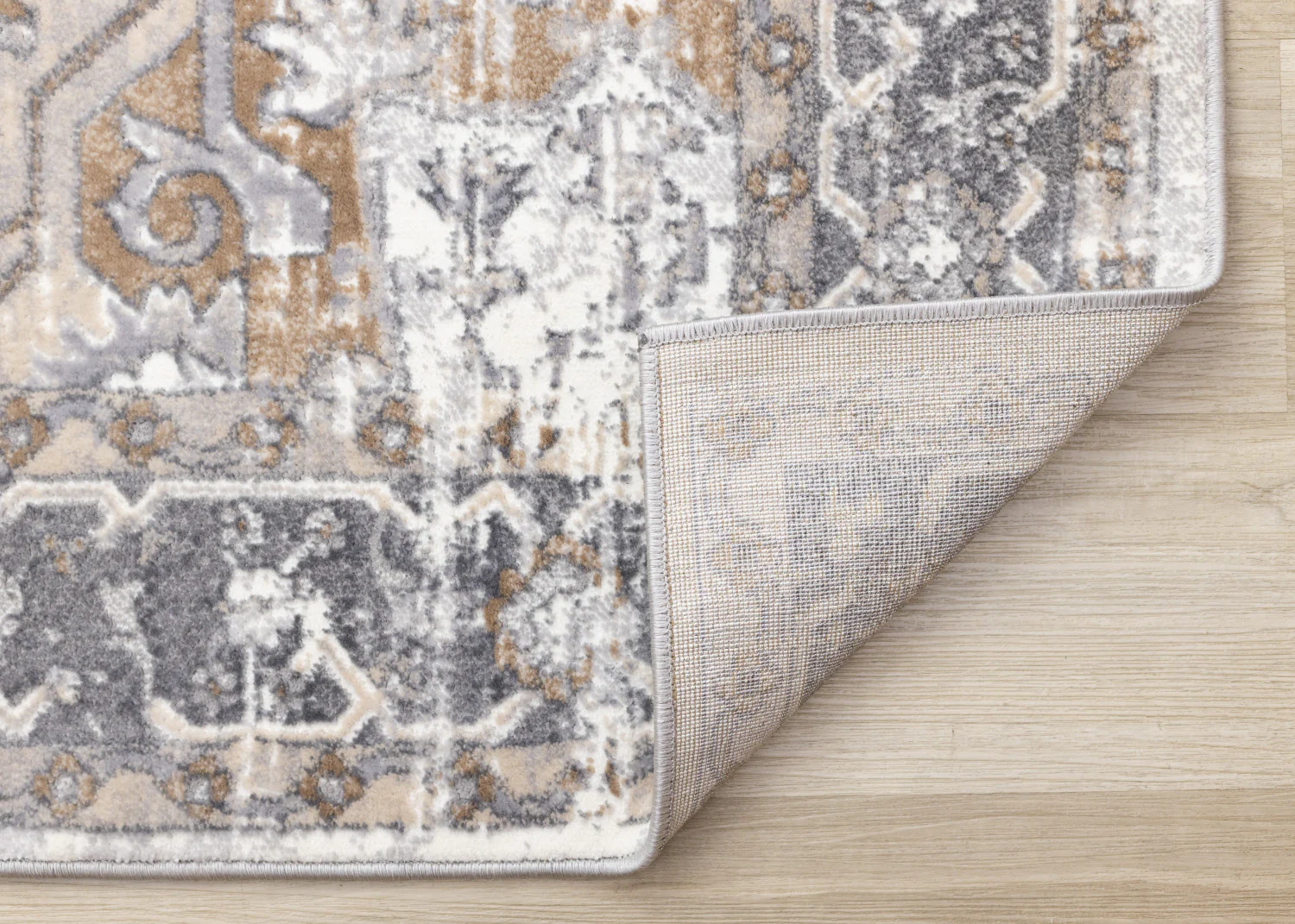 Elegant Traditional Area Rug - 5' X 8' - Grey/Brown - Image 7