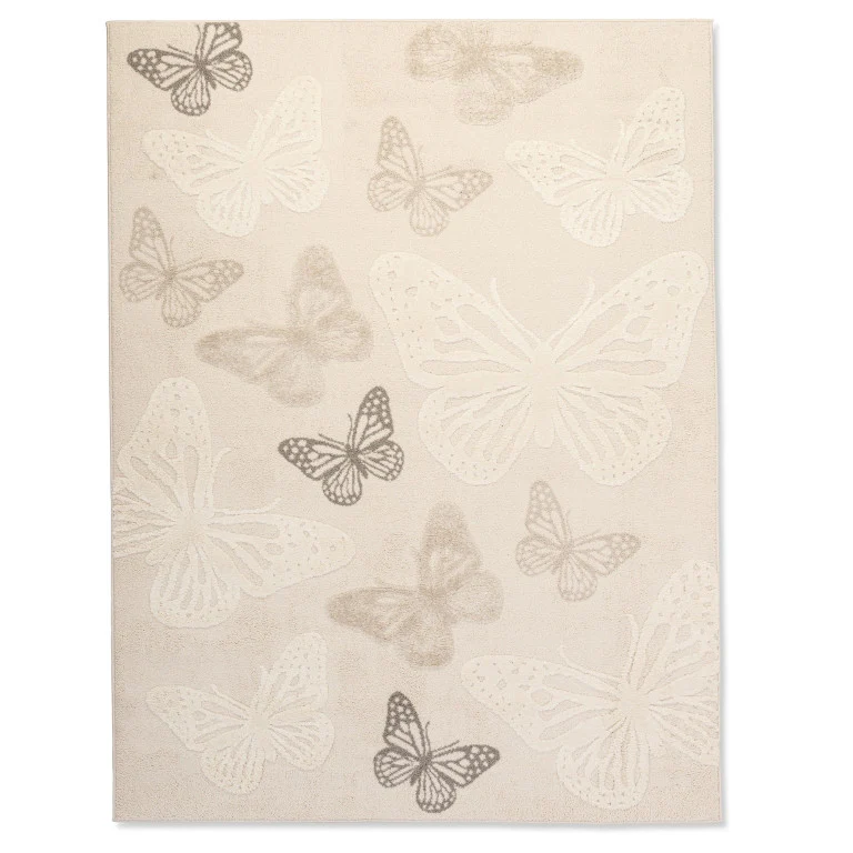 Elio Kids Butterfly Rug - 5' x 7' - Natural