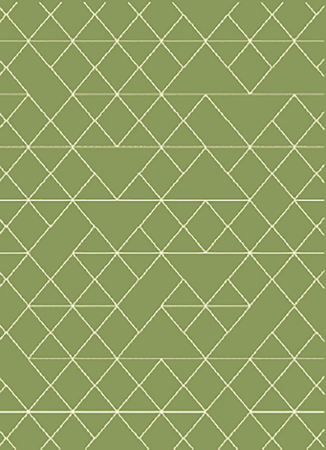 Fiona Geometric Area Rug - 5' X 7' - Green/Cream