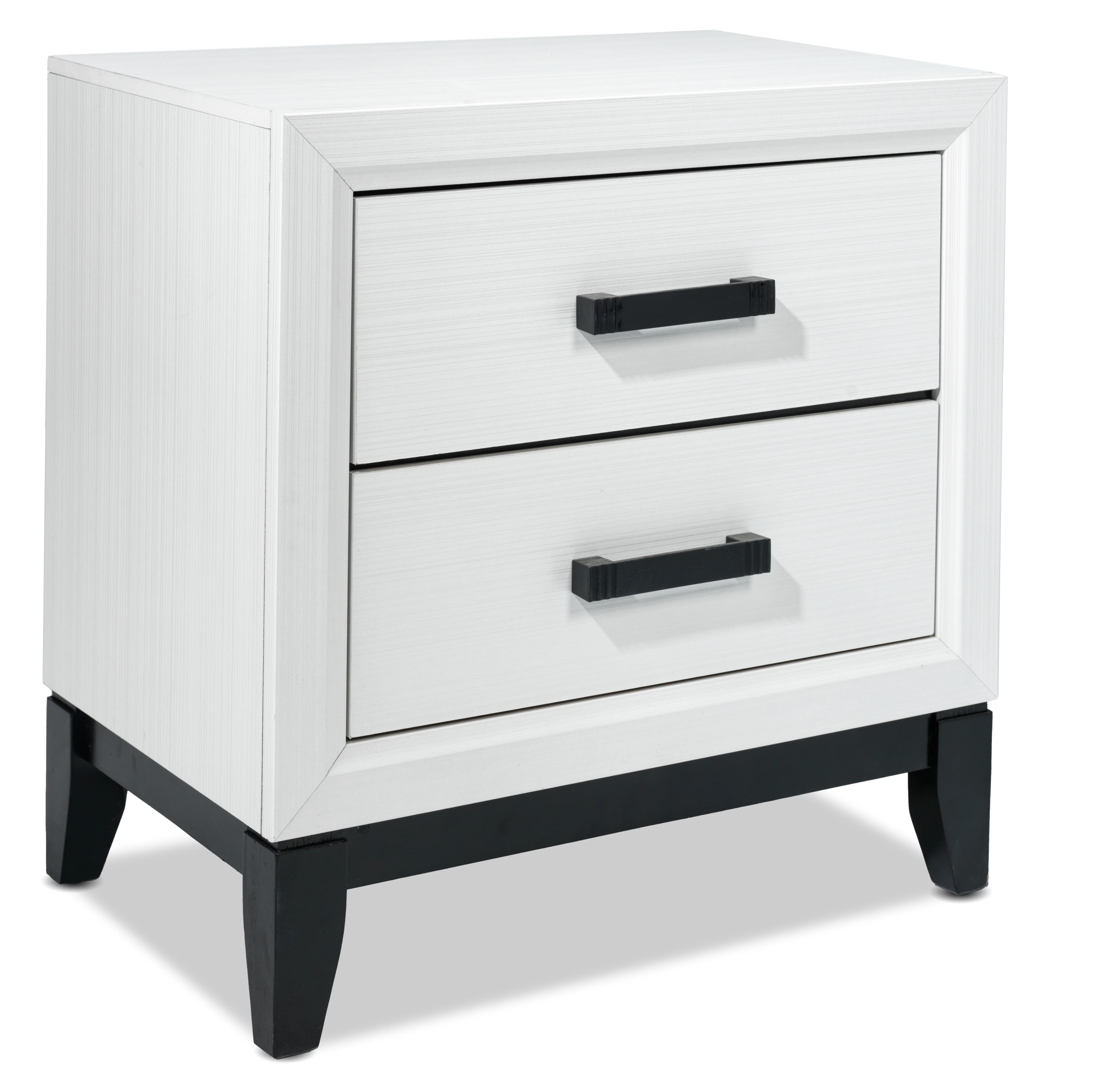 Fog 6-Piece Full Bedroom Package - White, Black - Image 7