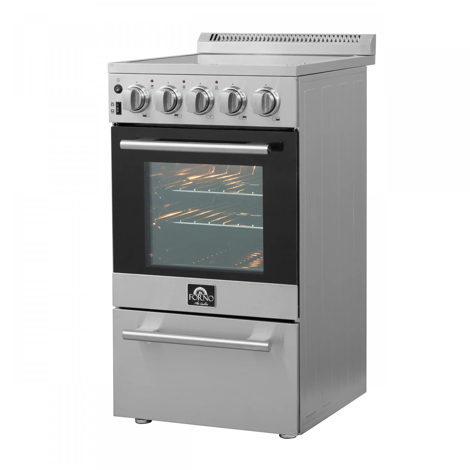 Forno Pallermo 20" Stainless Steel Freestanding Electric Range (2.05 Cu. Ft.) - FFSEL6051-20 - Image 4
