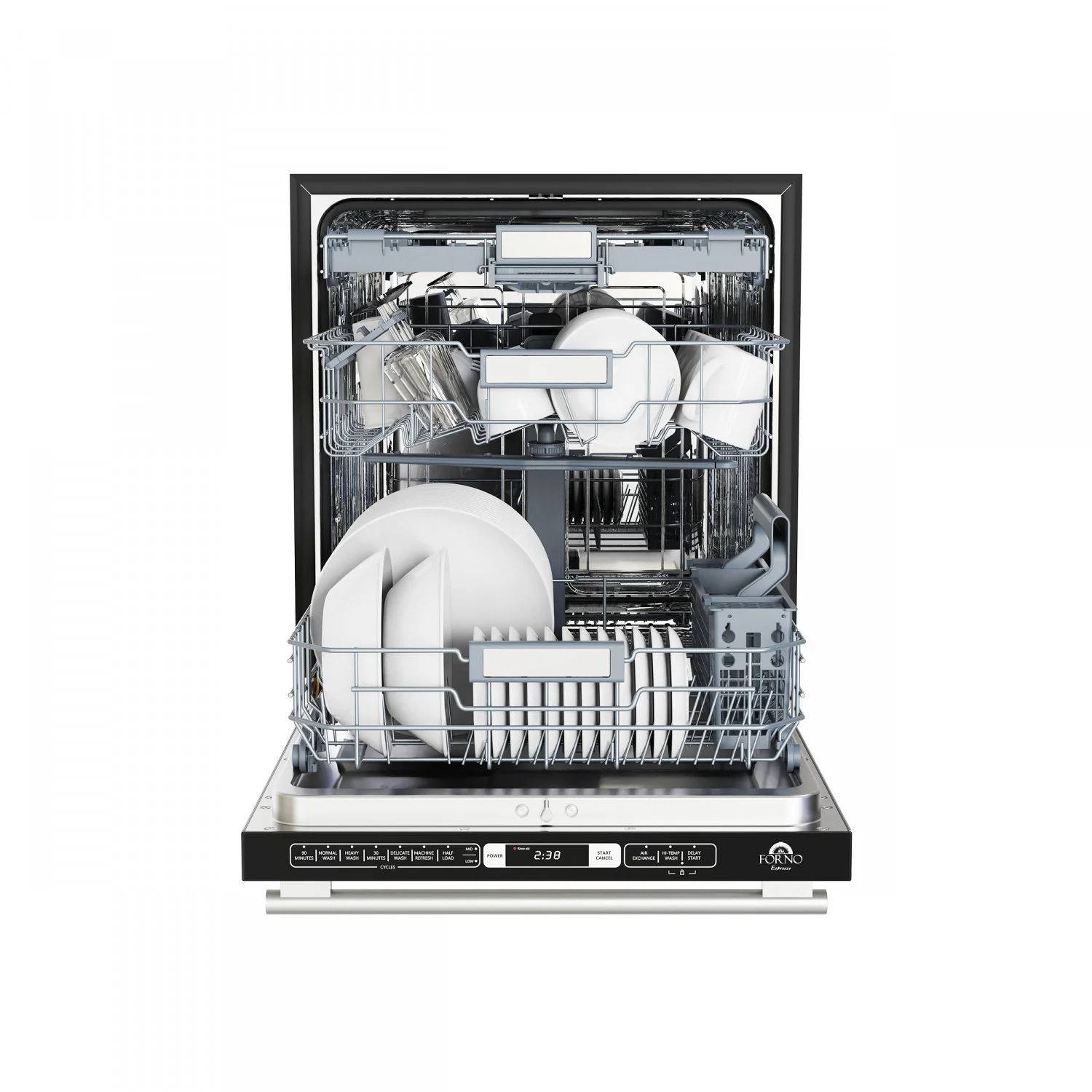 Forno Romano White Built-in Top Control Dishwasher (52 dBa) - FDWBI8035-24WHT - Image 5
