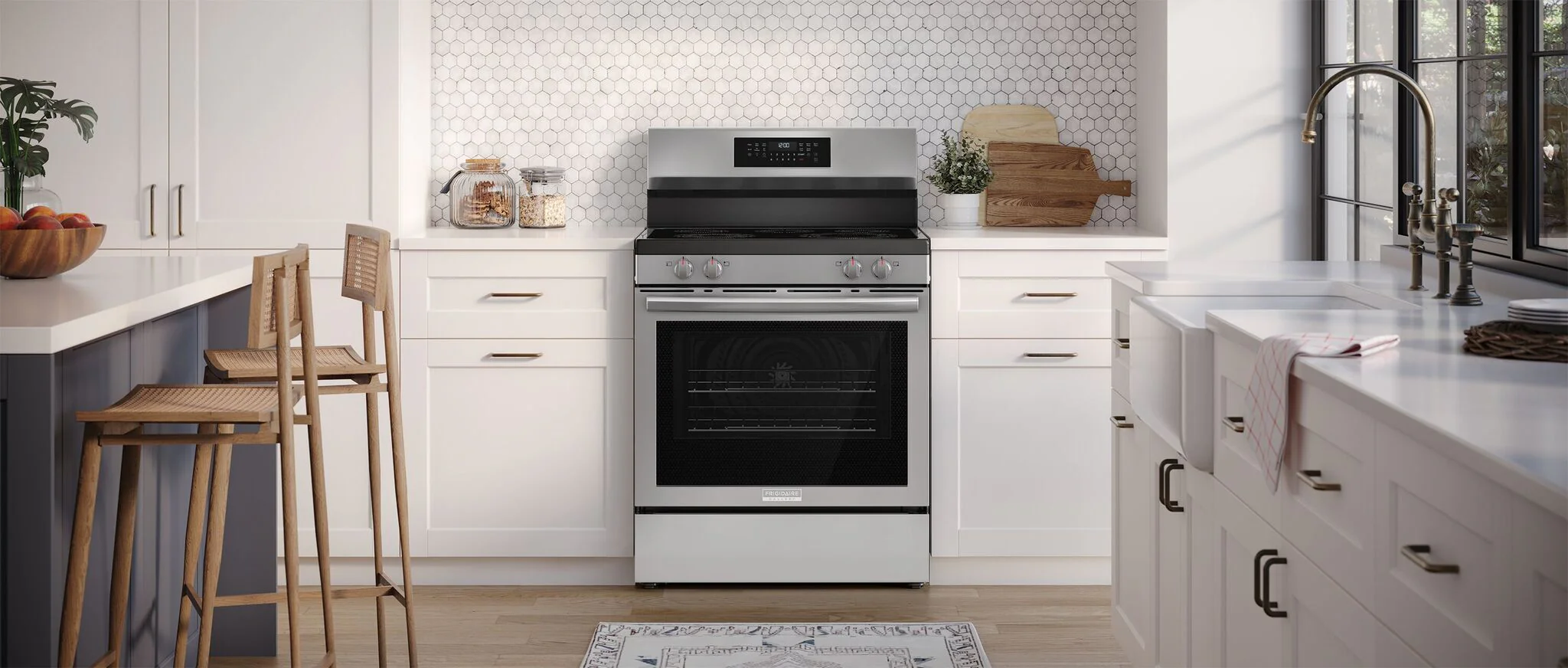 Frigidaire Gallery Smudge-Proof™ Stainless Steel 30" Rear Control Electric Range with Total Convection (5.3 Cu. Ft.) - GCREC059BF - Image 2