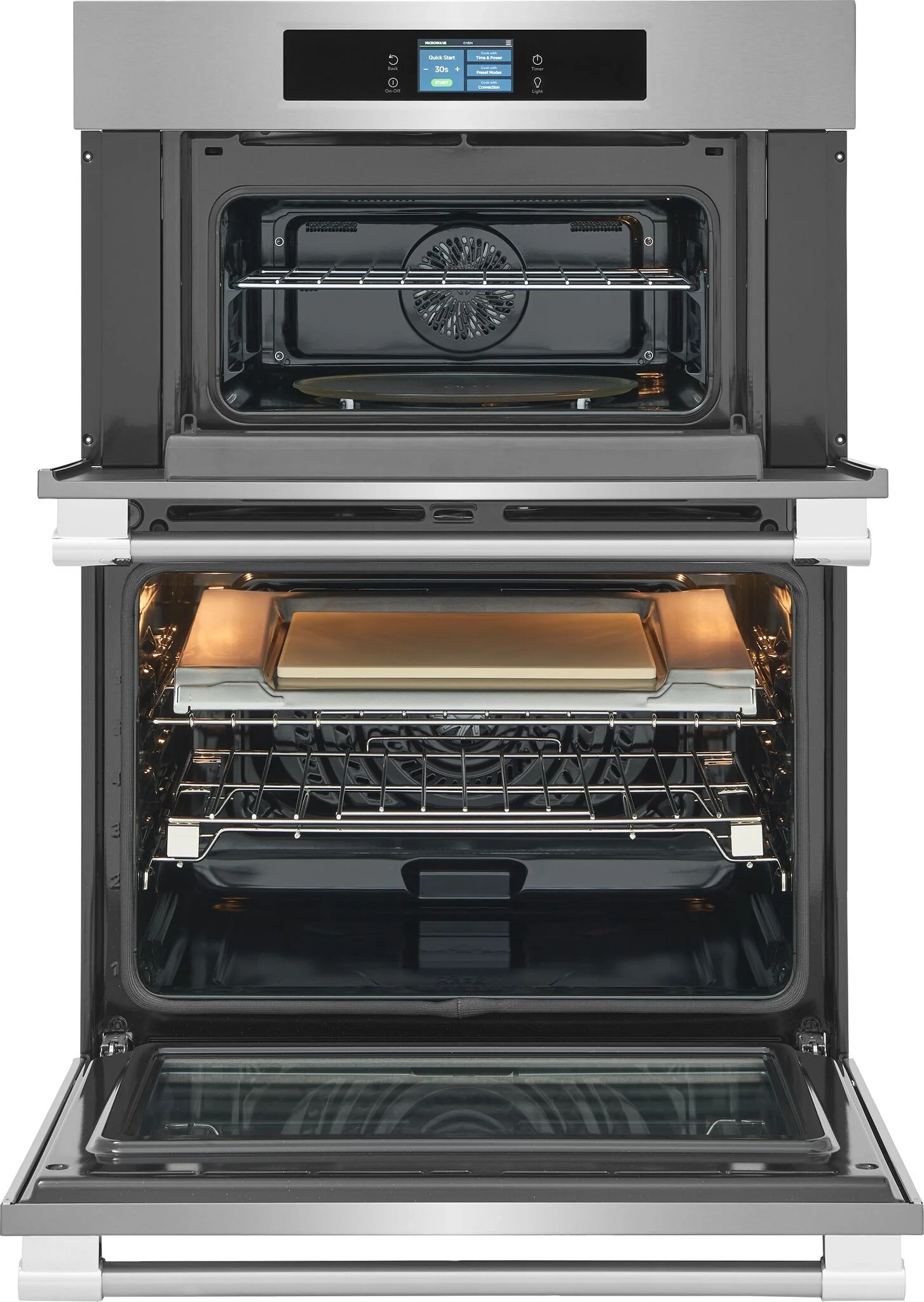 Frigidaire Professional Stainless Steel 30" Microwave (1.7 Cu. Ft.) Combination Wall Oven (5.3 Cu. Ft.) with Stone-Baked Pizza Mode - PCWM3085AF - Image 4
