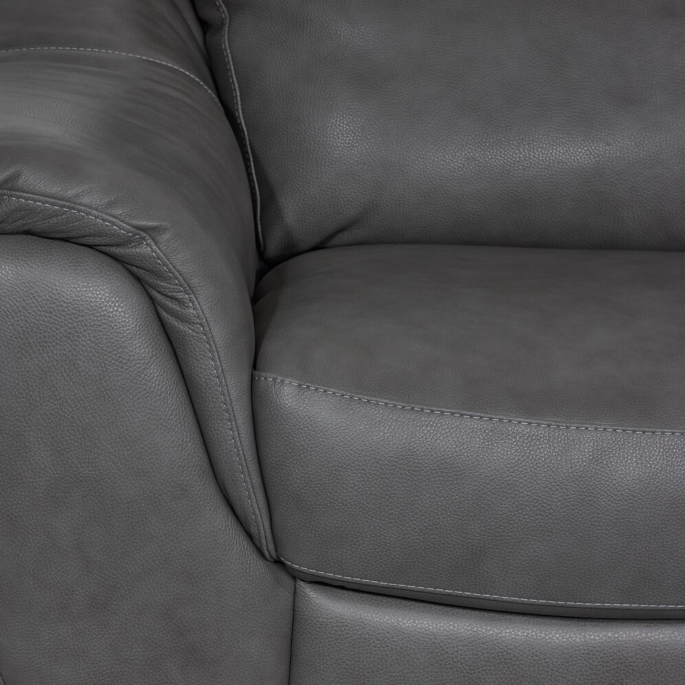 Harris Leather Chair - Grey - Image 3
