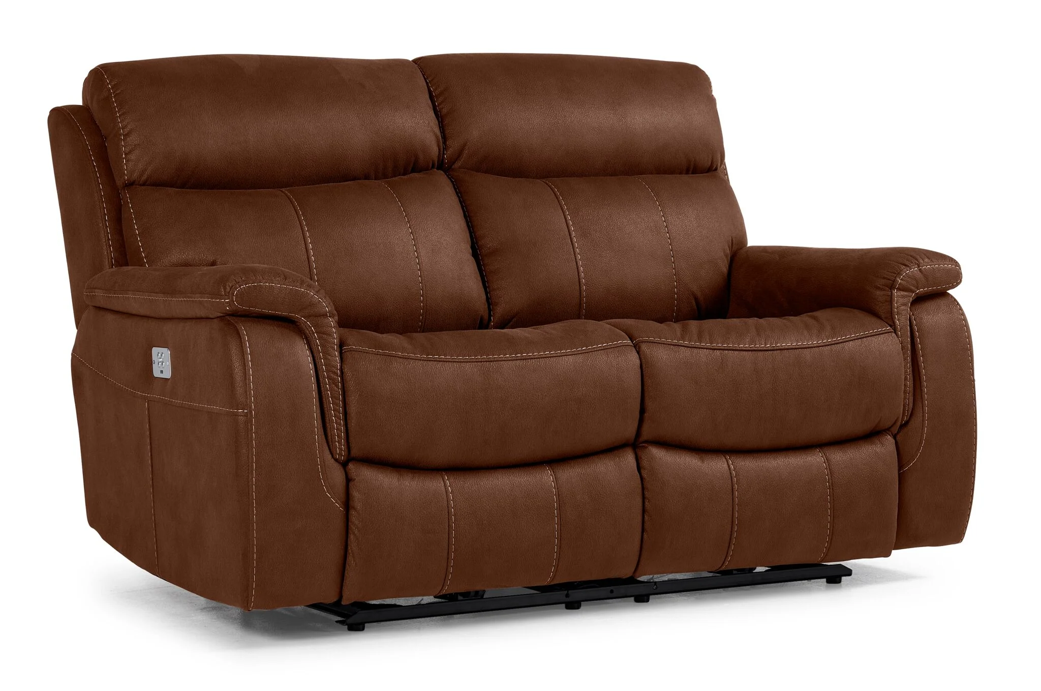 Haven Dual Power Reclining Sofa and Loveseat Set - Mocha - Image 3
