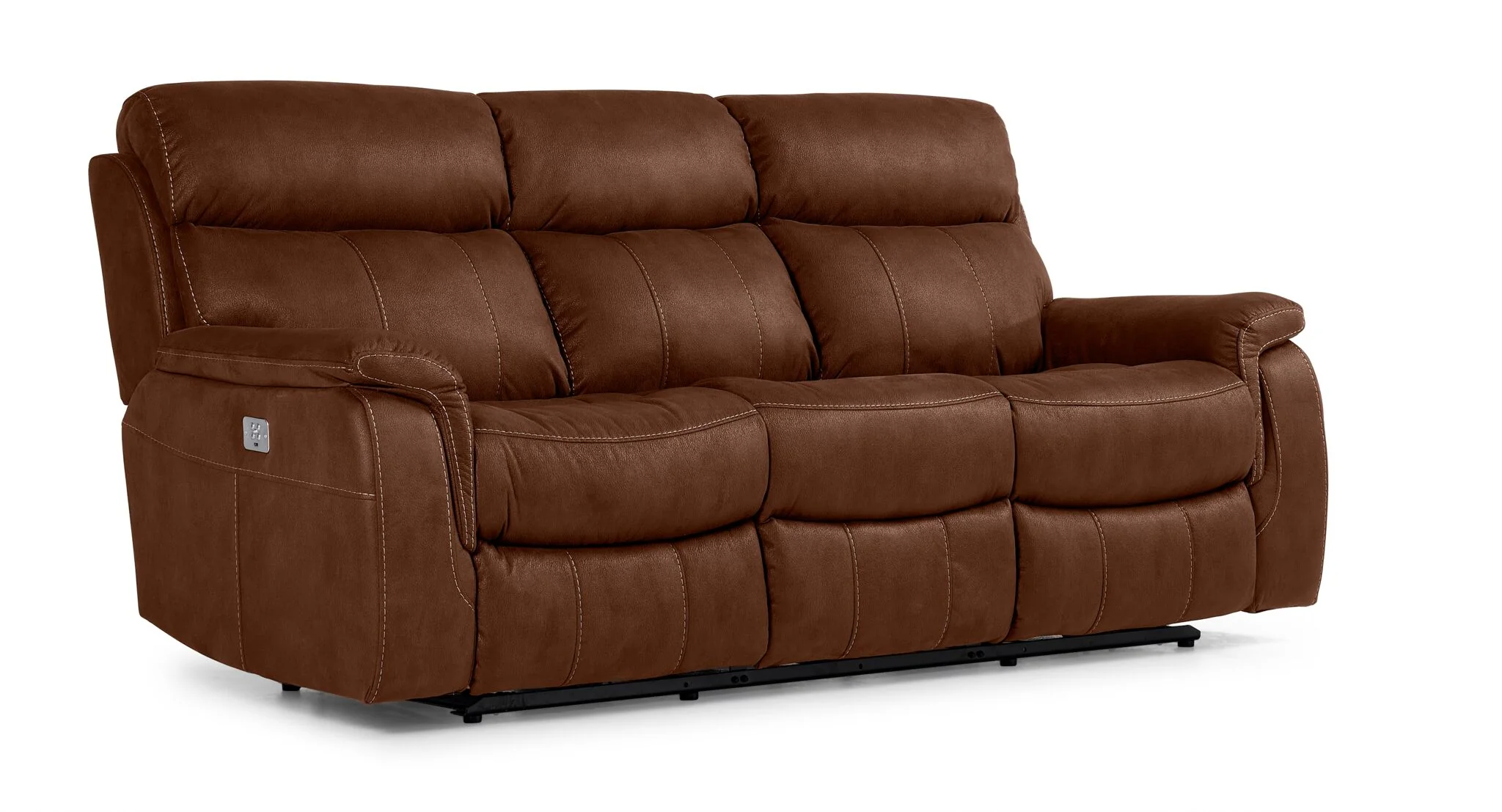 Haven Dual Power Reclining Sofa, Loveseat and Recliner Set - Mocha - Image 2