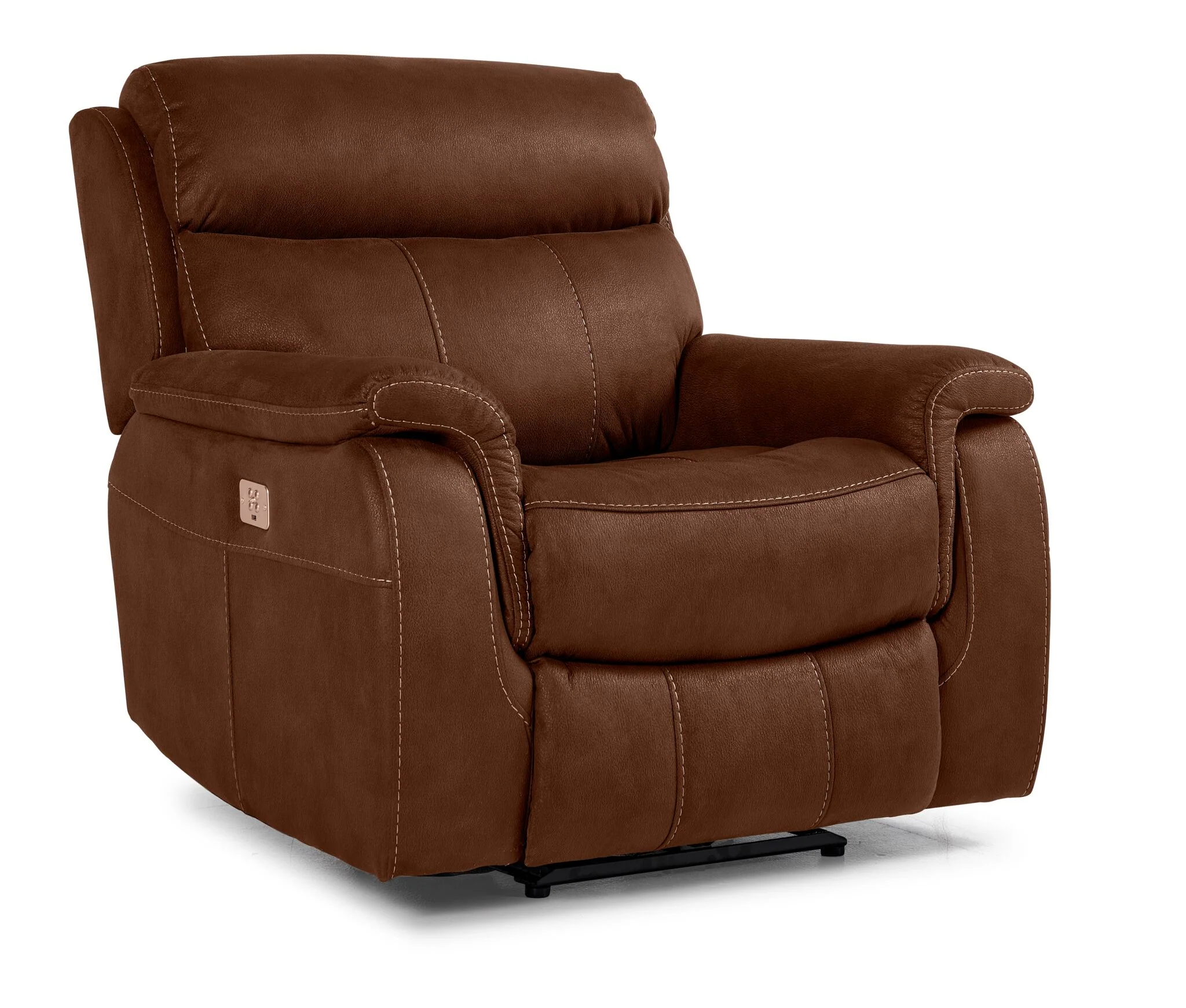Haven Dual Power Reclining Sofa, Loveseat and Recliner Set - Mocha - Image 4