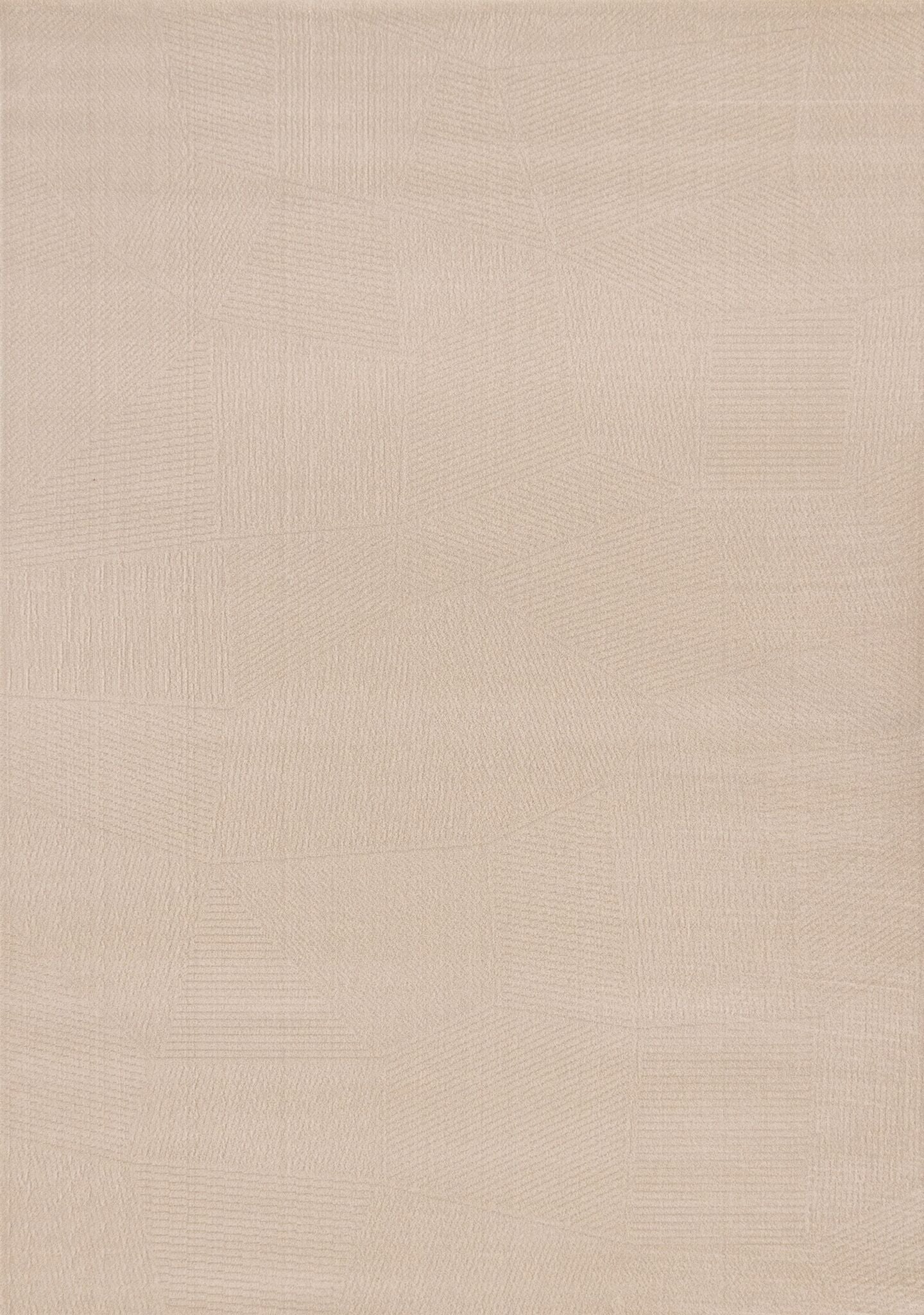 Himalaya 6'7" x 9'6" Striped Geometic Shape Area Rug - Taupe