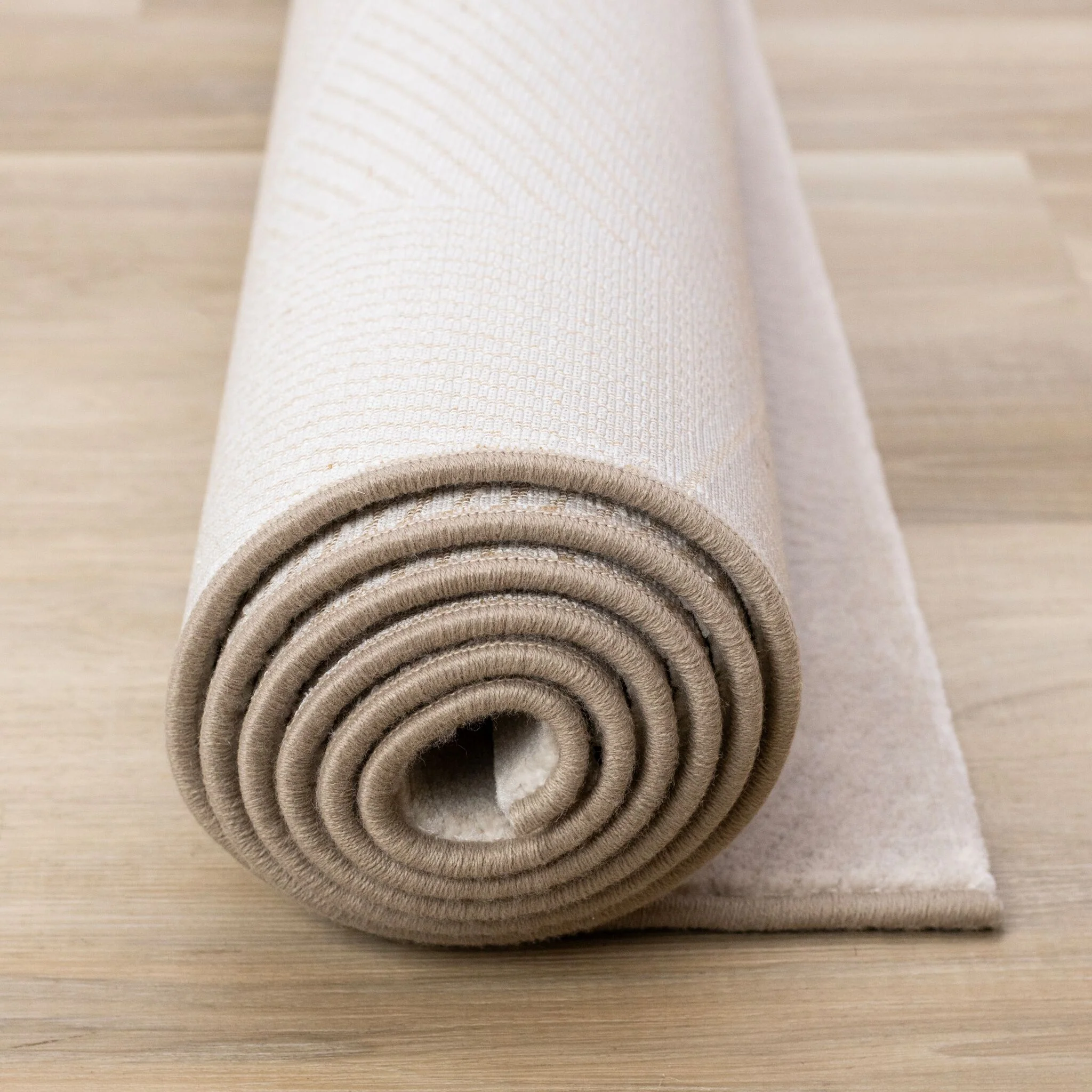 Himalaya 6'7" x 9'6" Striped Geometic Shape Area Rug - Taupe - Image 10