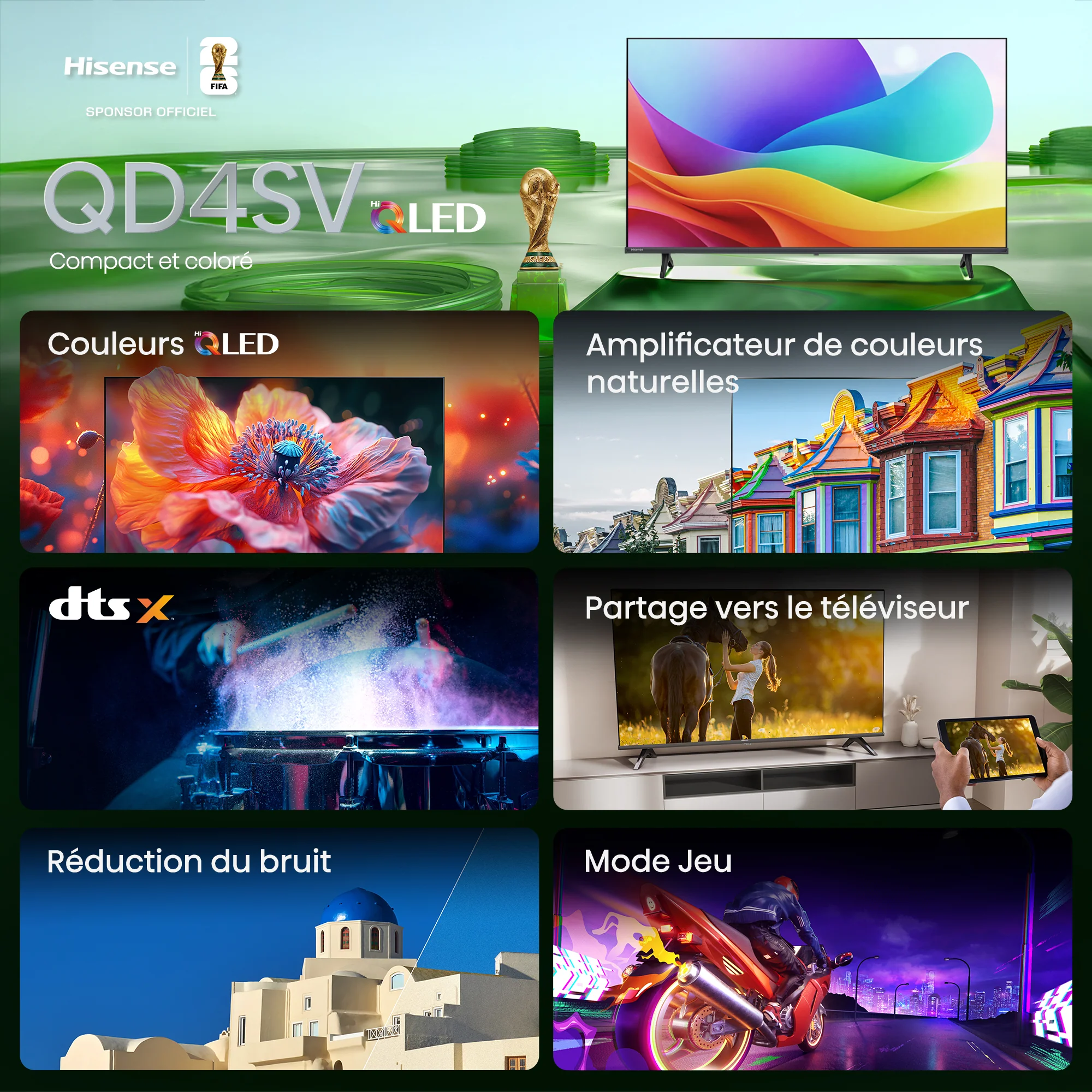 Hisense 32" QLED HD-Smart VIDAA TV - 32QD4SV - Image 5