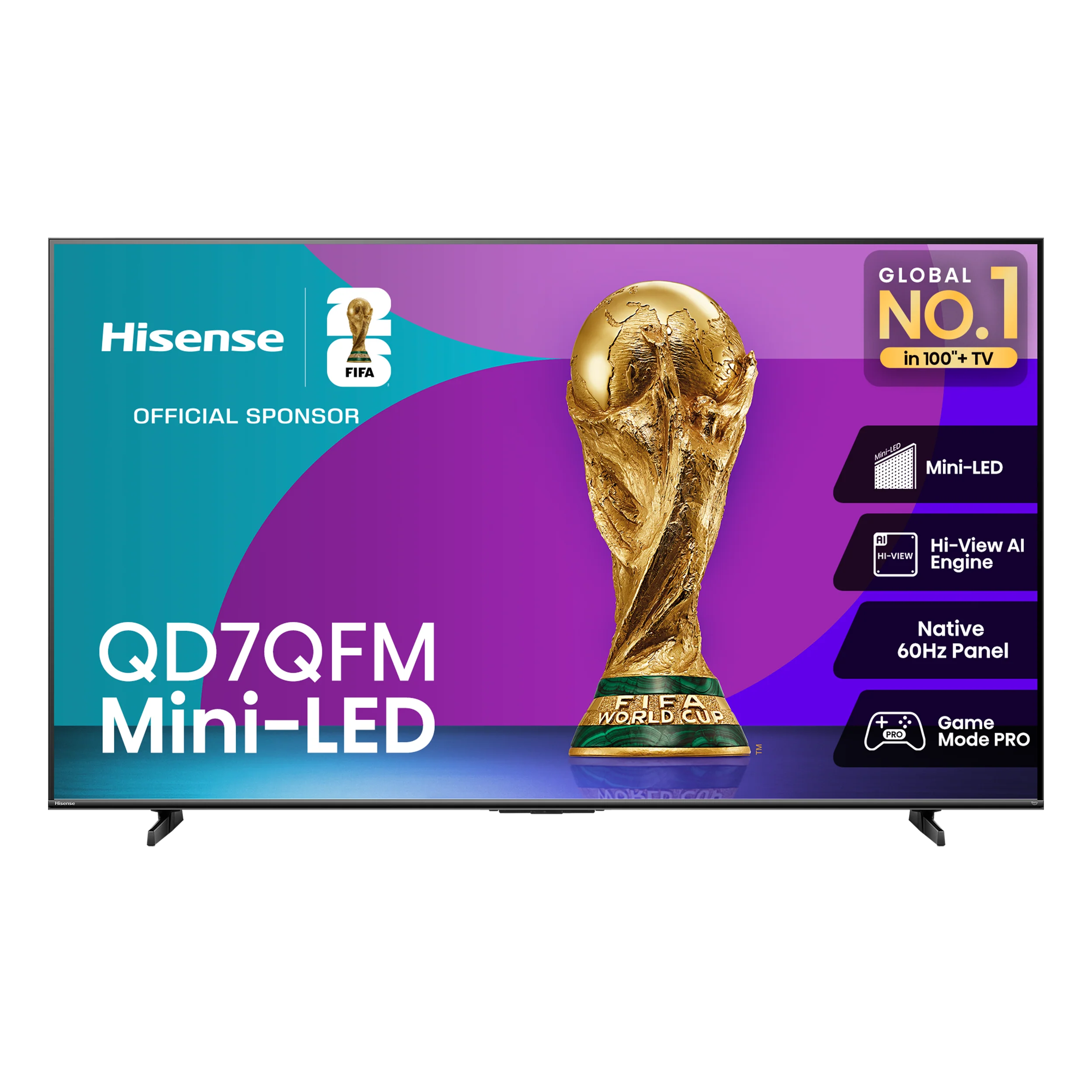 Hisense 55" 4K Smart QLED MiniLED TV - 55QD7QFM - Image 2
