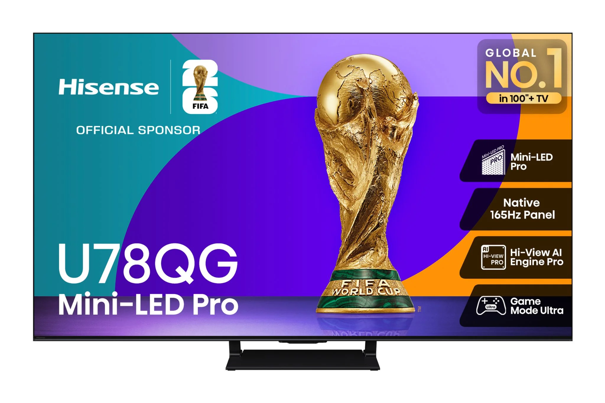 Hisense 65" 4K Smart Mini-LED Pro QLED 165Hz TV - 65U78QG - Image 3
