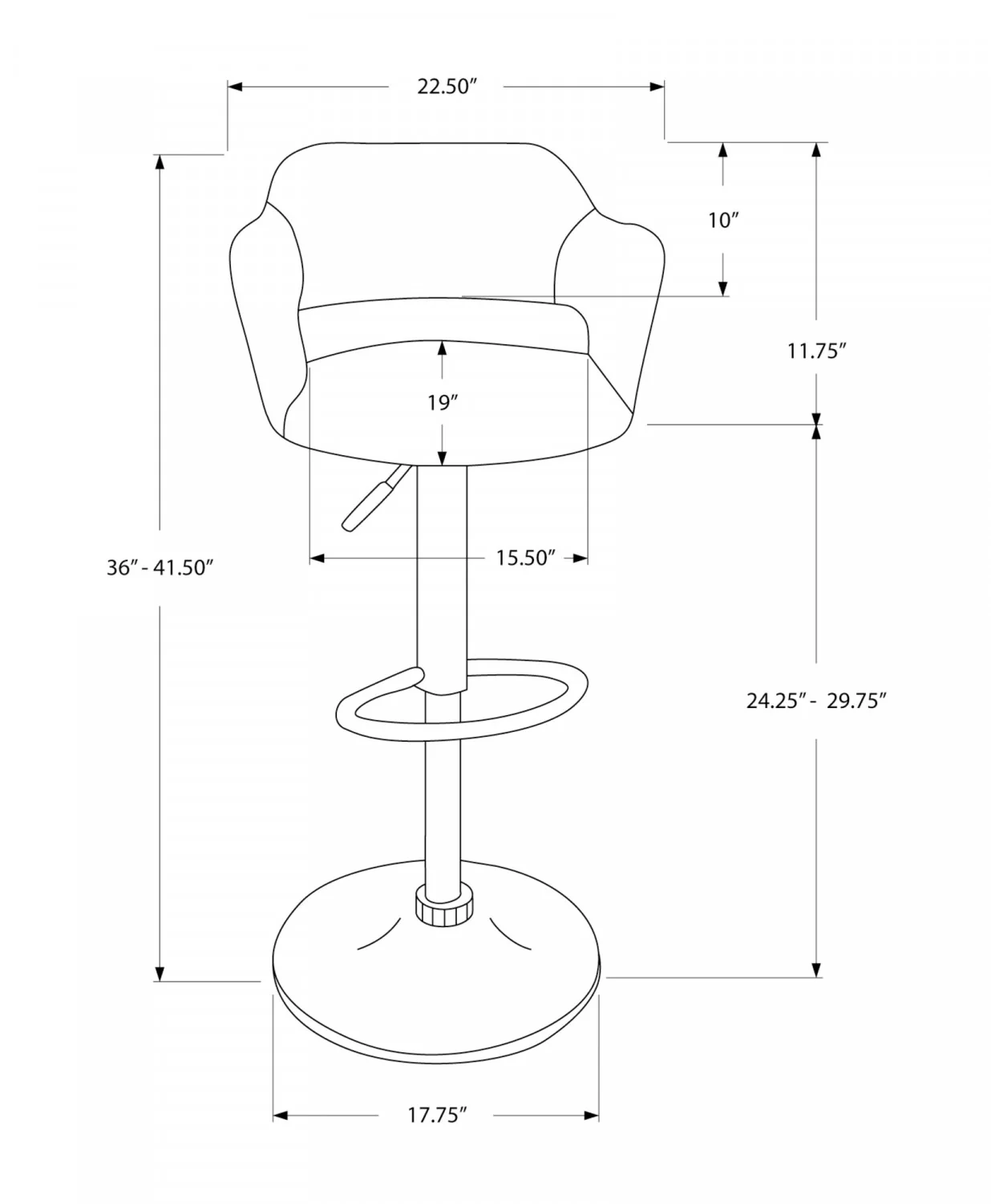 Husdon Bar Stool - Grey - Image 3